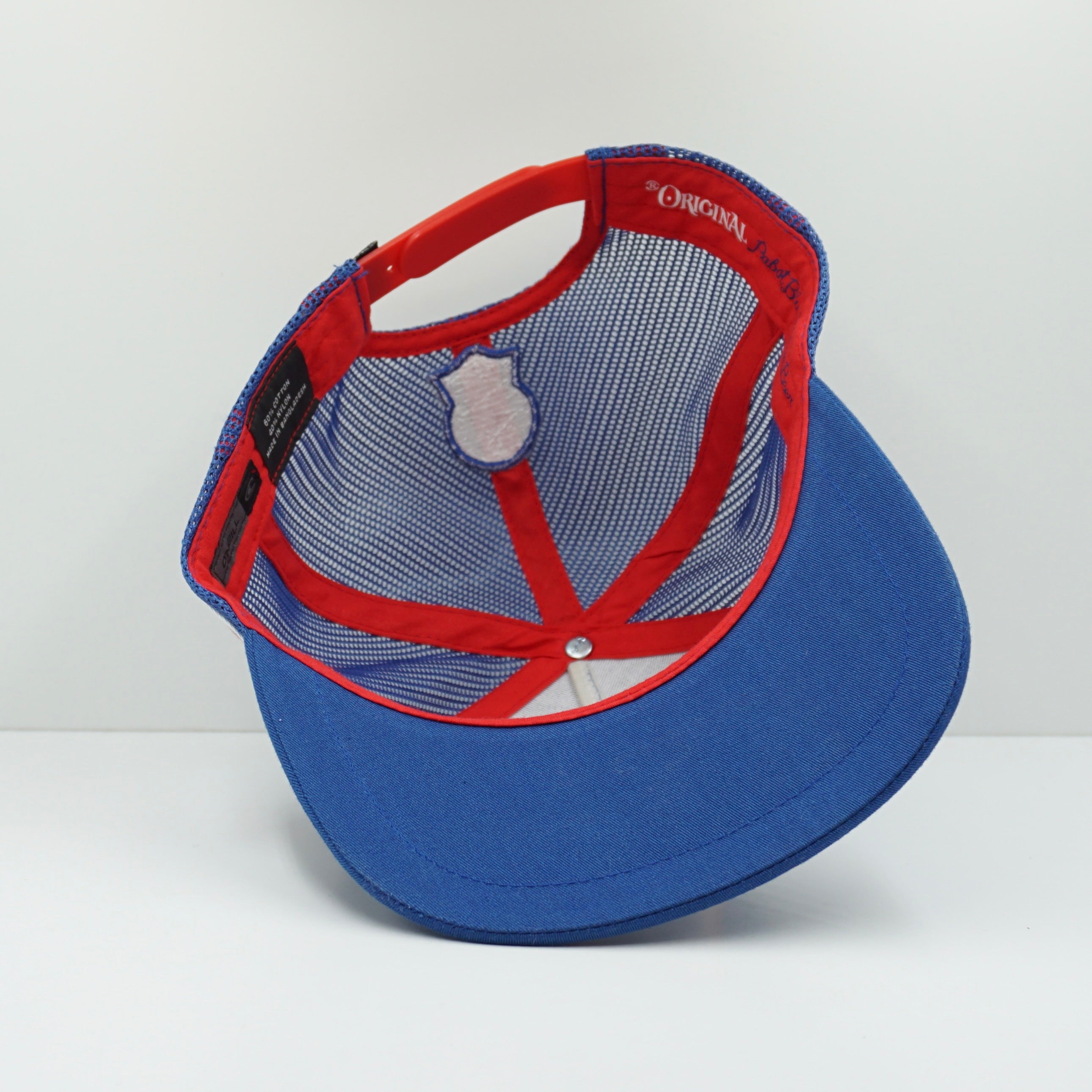 ONeill Surf x Pabst Blue Ribbon Beer Blue Mesh Trucker Snapback Cap