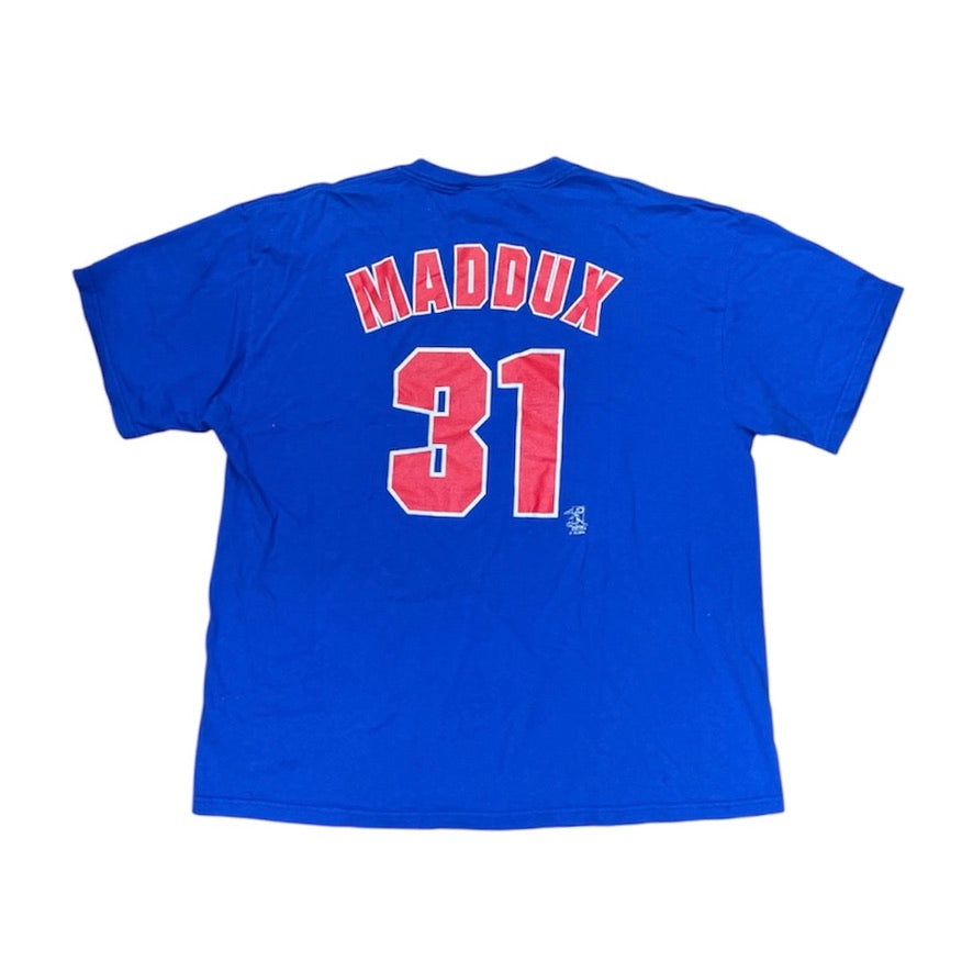 Dynasty Chicago Cubs Maddux #31 Blue Red Baseball Tshirt