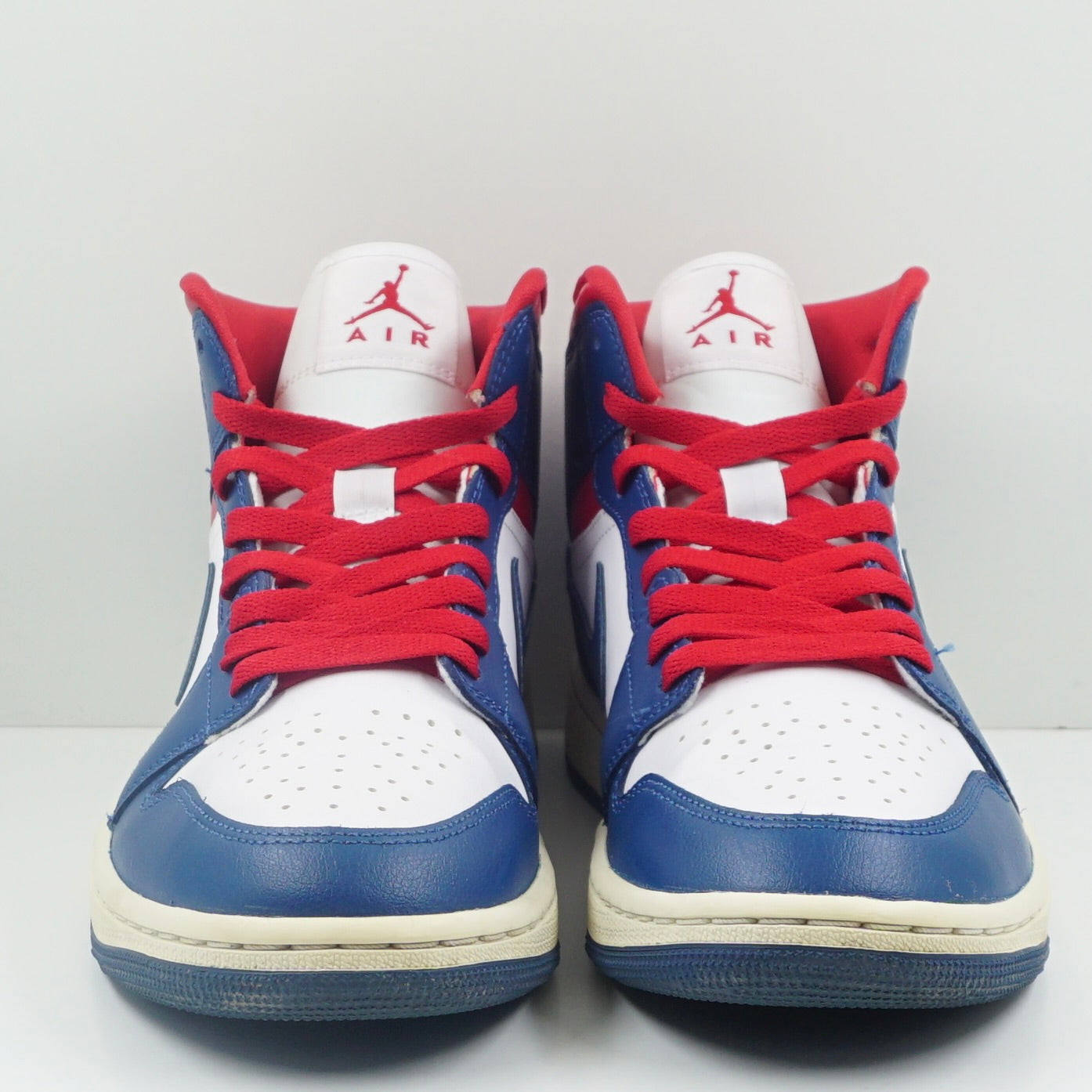 Jordan 1 Mid French Blue Gym Red (W)