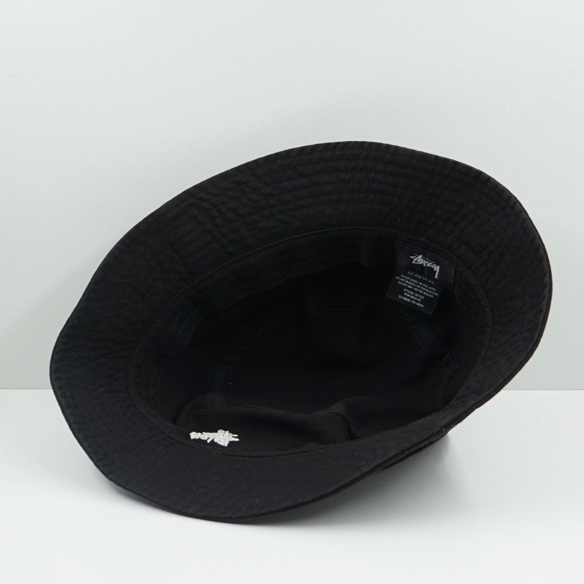 Stussy Signature Logo Black Bucket Hat