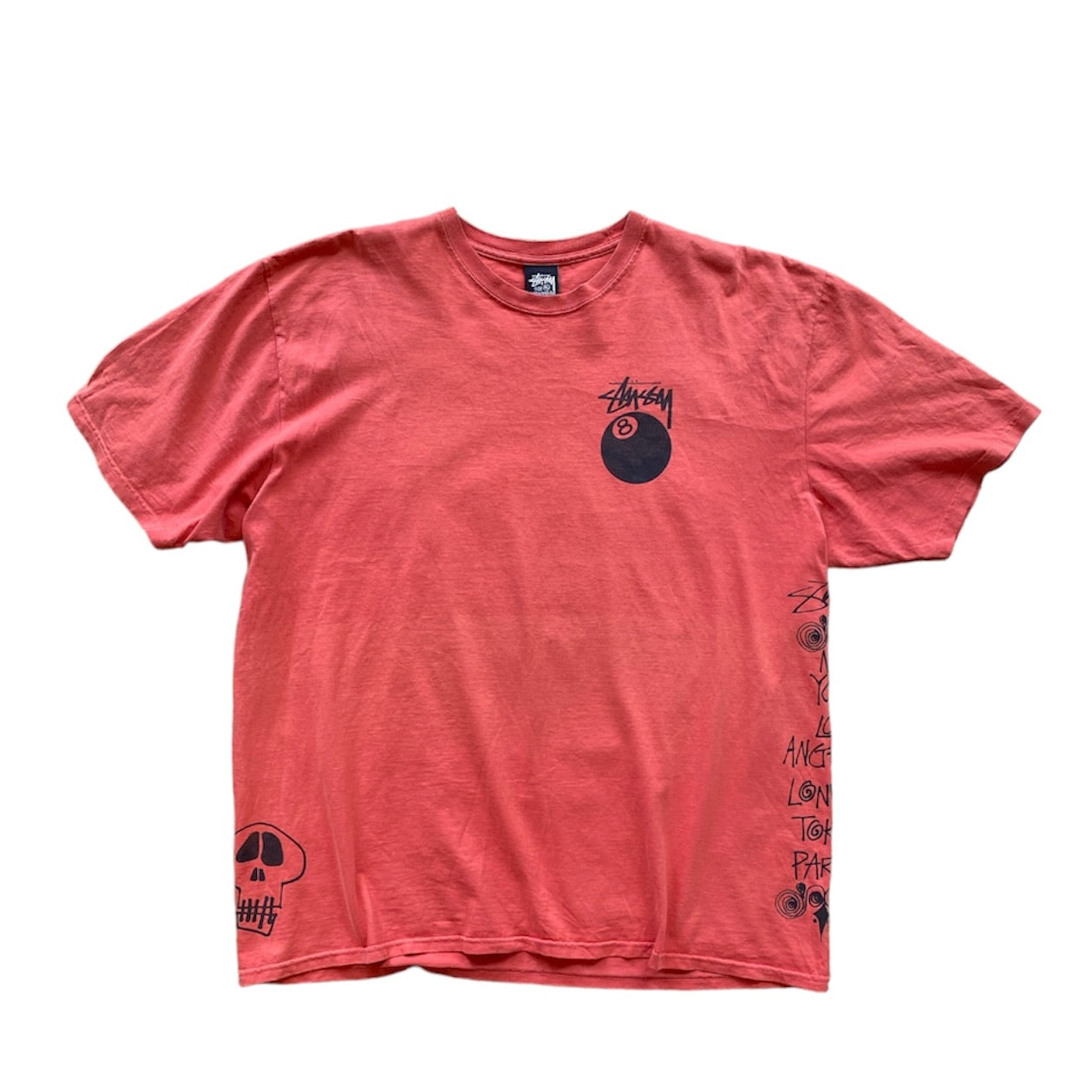 Stussy Test Strike Pigment Dye Orange Tshirt