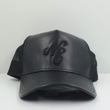 New Era Logo Black Trucker Cap