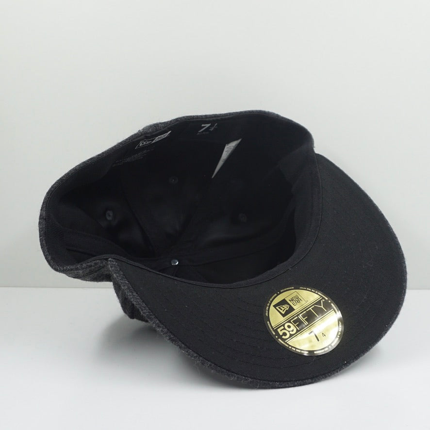 New Era Dark Grey Logo Wool Fitted Cap