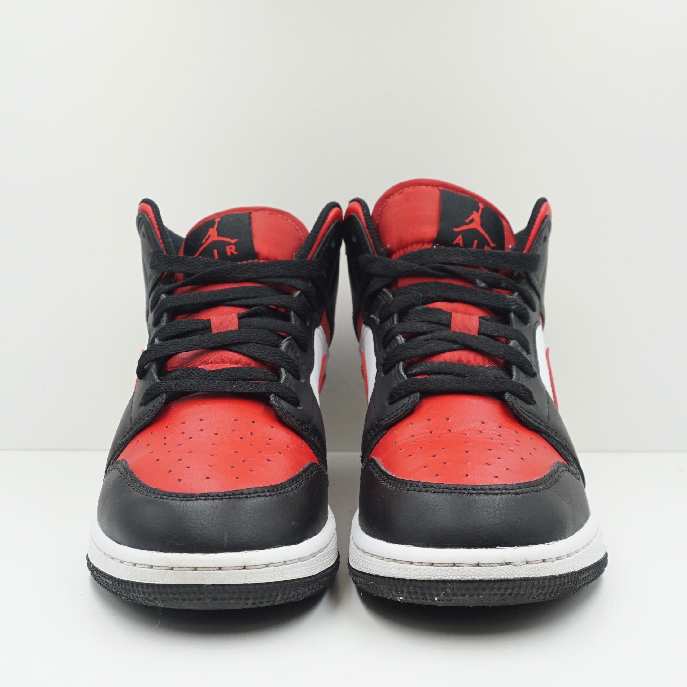 Jordan 1 Mid Black Fire Red (GS)