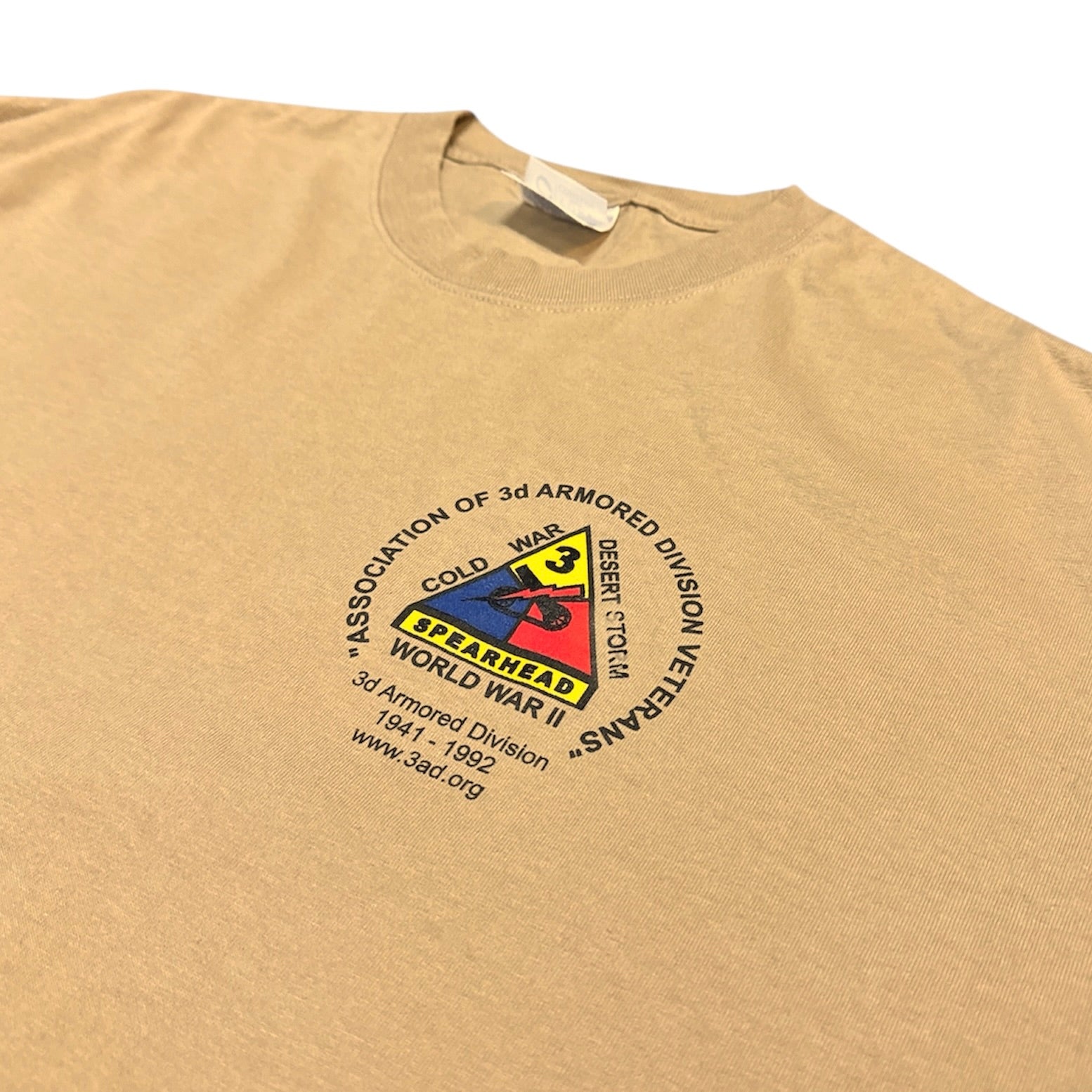 Association Of 3d Armored Division Veterans Graphic Beige Tshirt