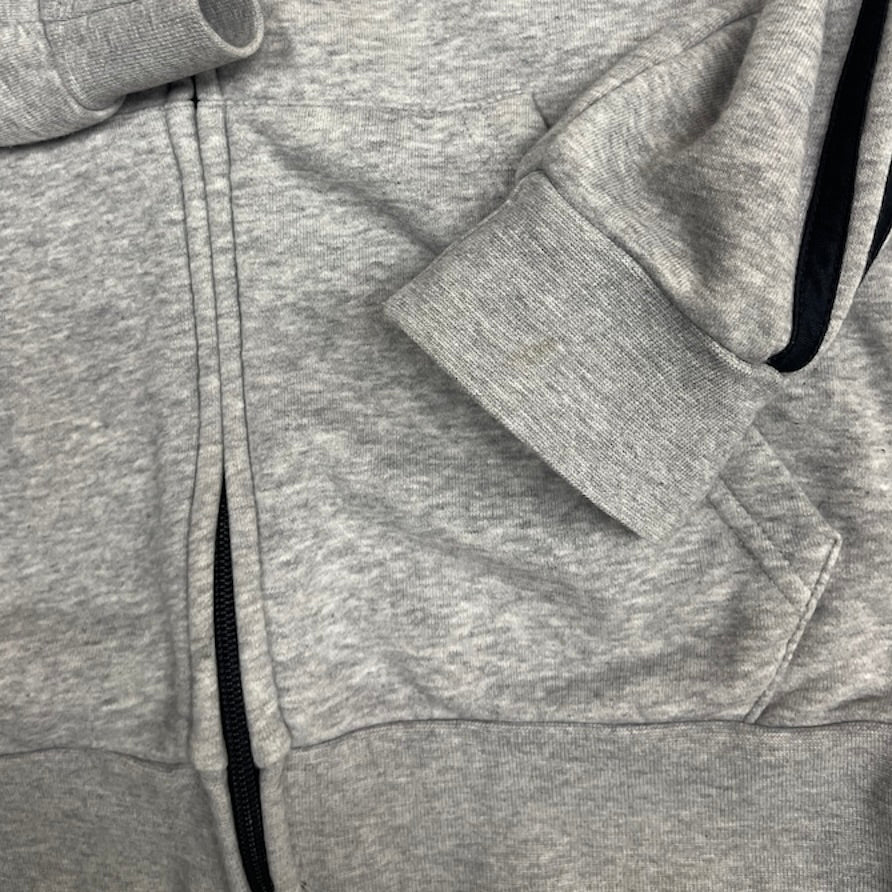 Adidas Essential Stripe Heather Grey Full Zip Hoodie