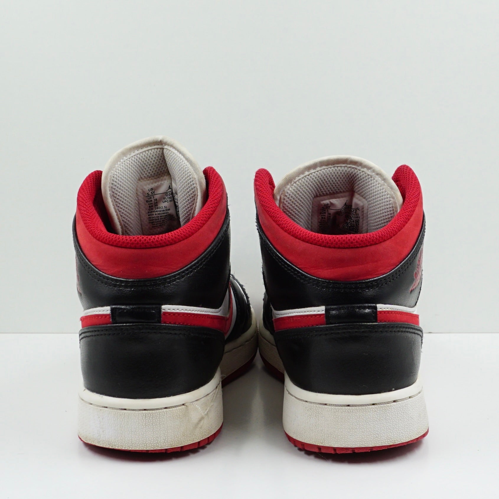 Jordan 1 Mid Black Gym Red (GS)