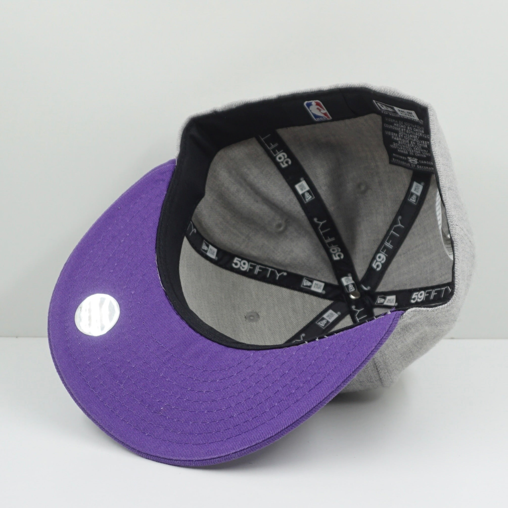 New Era Los Angeles Lakers Grey Purple Fitted Cap