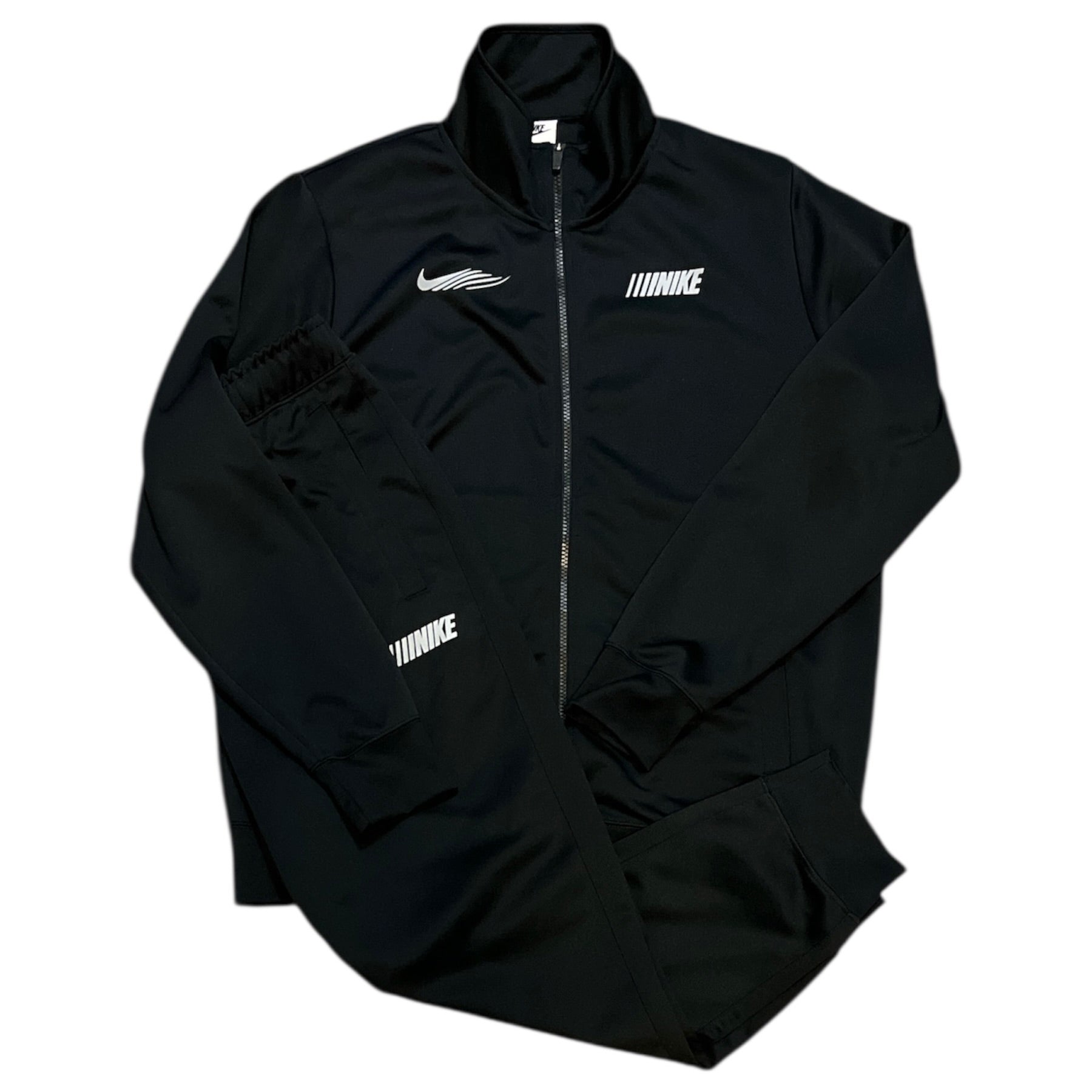 Nike Standard Issue Black Track Jacket & Pants Set