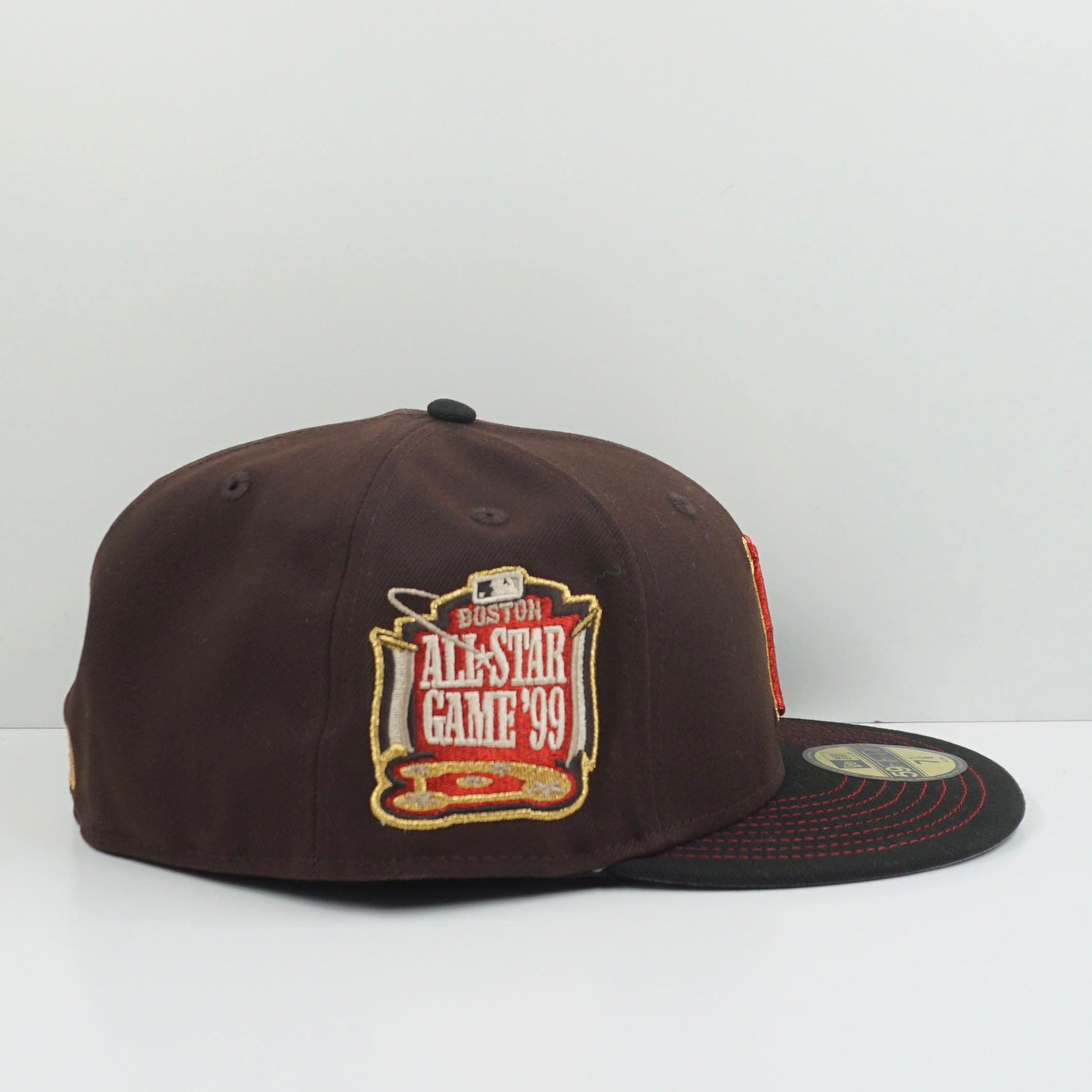 New Era Boston Red Soxs Brown Black Red Fitted Cap