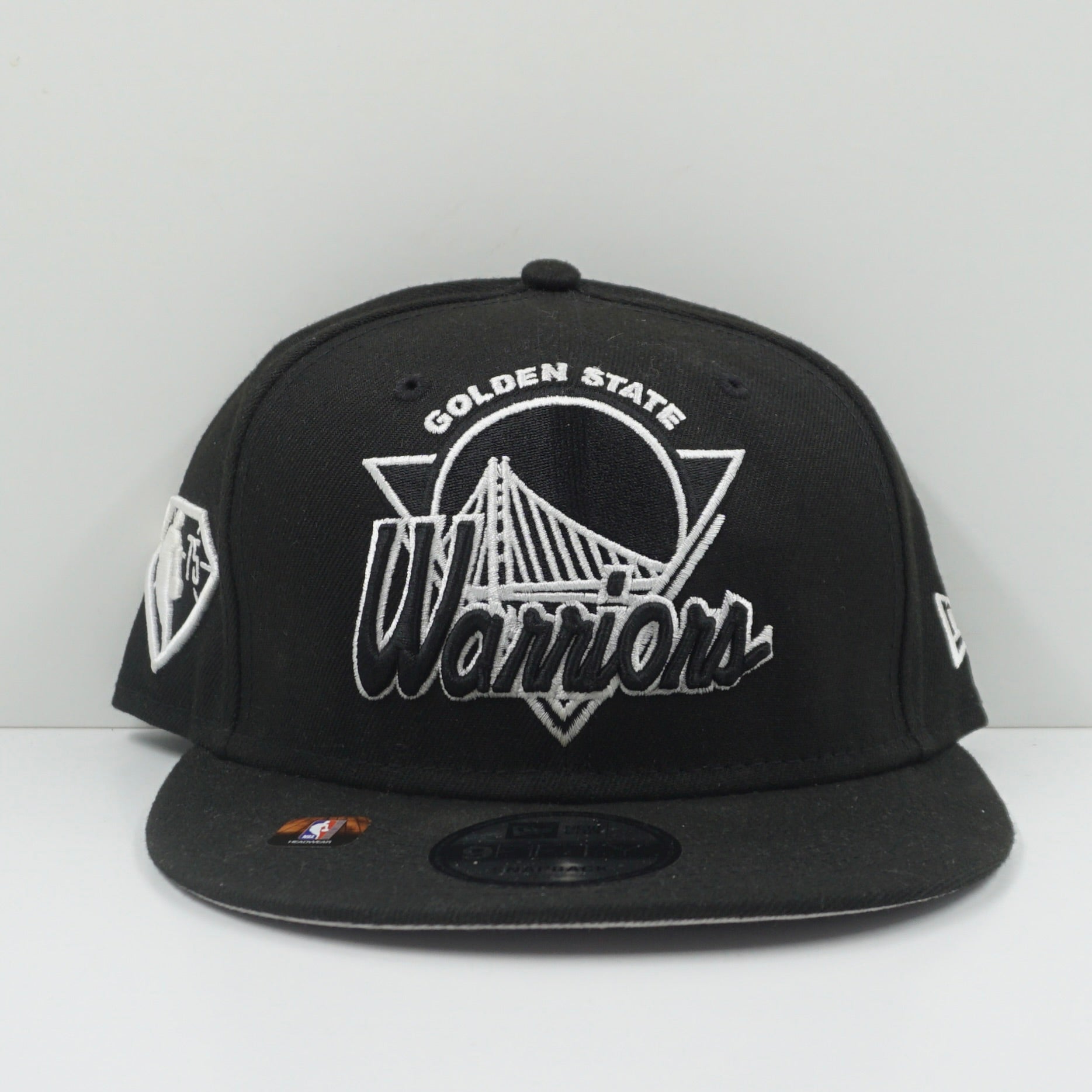 New Era Golden State Warriors NBA 75th Anniversary Black Snapback Cap