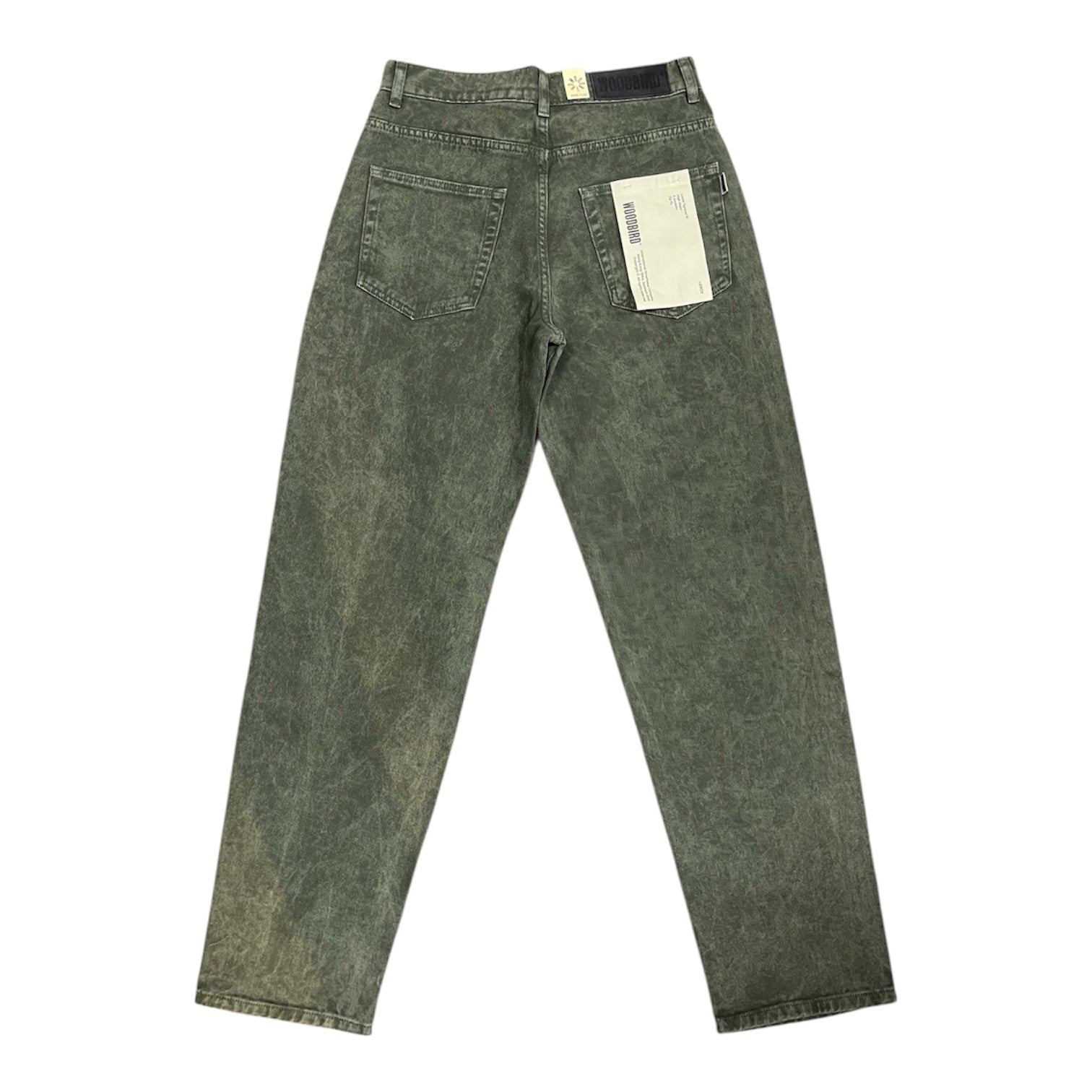 Woodbird Loose Tapered Fit Green Denim Pants