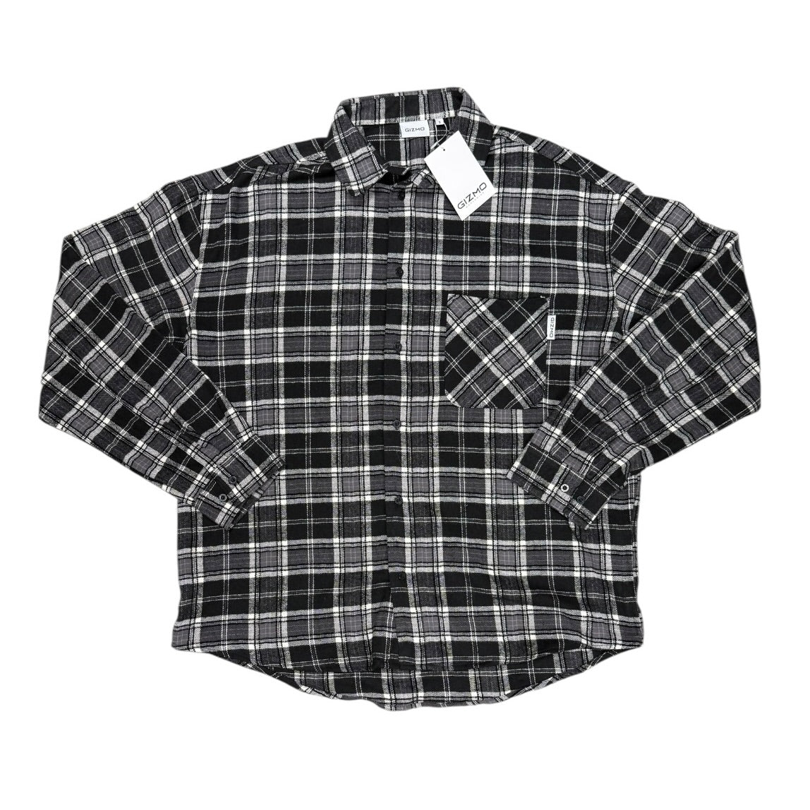 Gizmo Black White Flannel Shirt