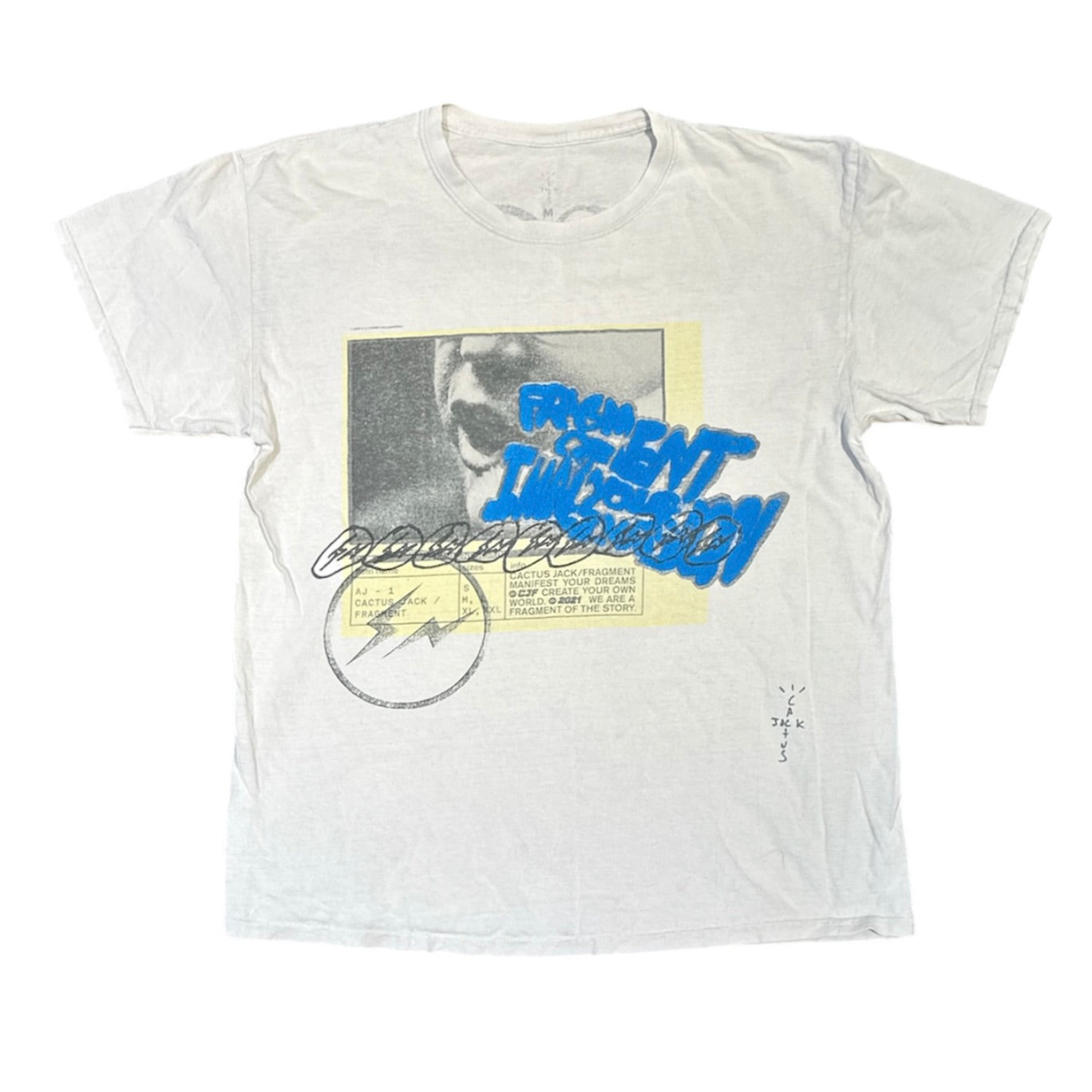 Travis Scott Cactus Jack for Fragment Manifest White Tshirt