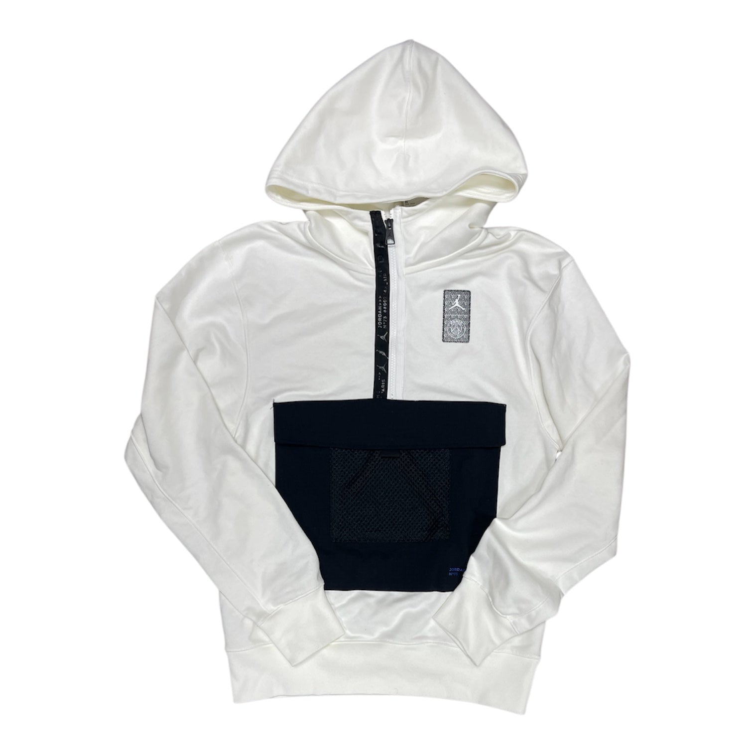 Jordan Paris Saint Germain White Black Half Zip Hoodie