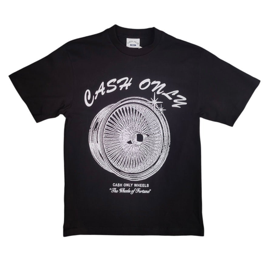 Cash Only Wheels Black Tshirt