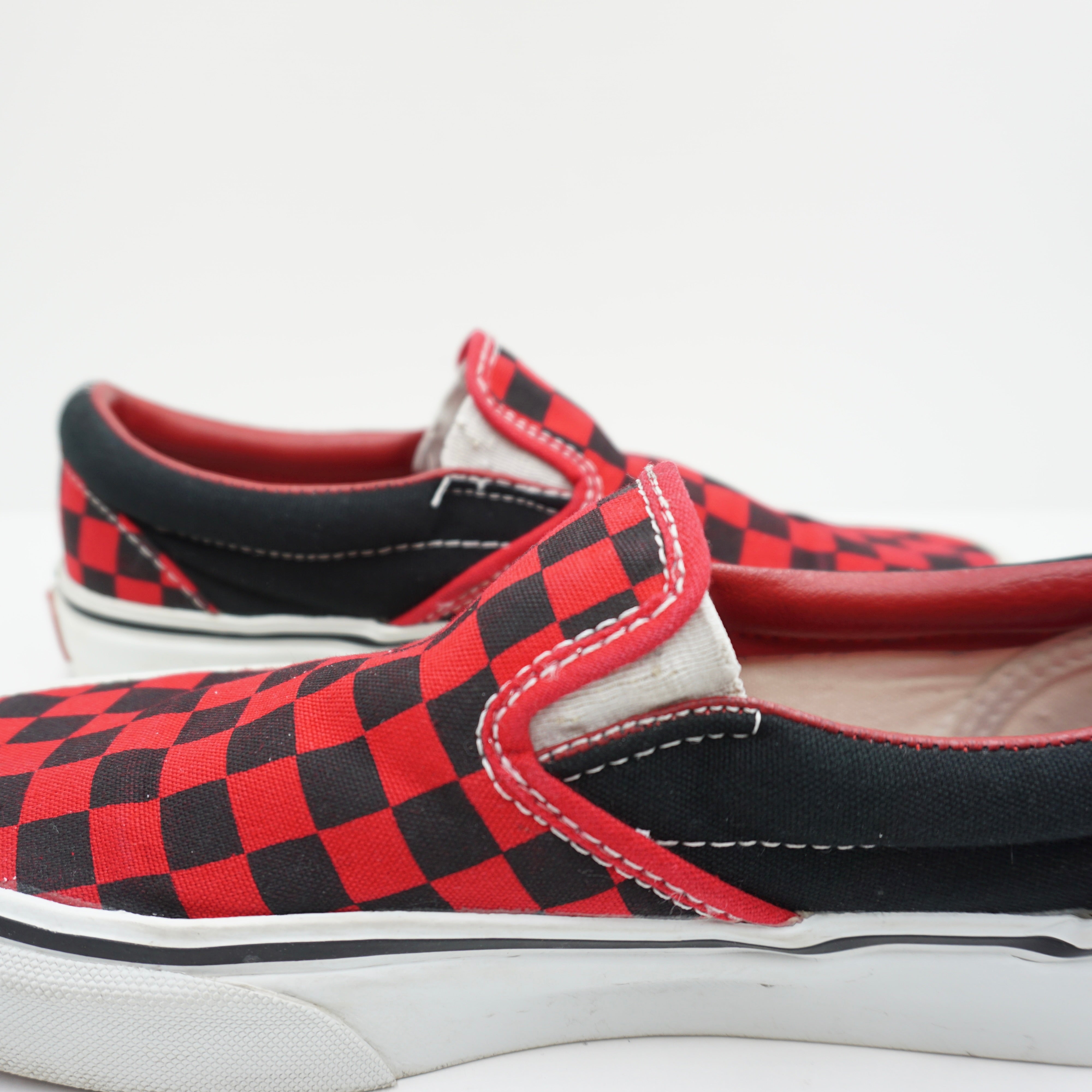 Vans Slip On Checkerboard Red Black