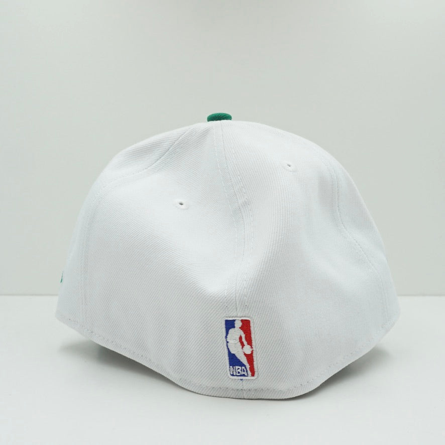New Era Boston Celtics White Gold Green A-Frame Fitted Cap