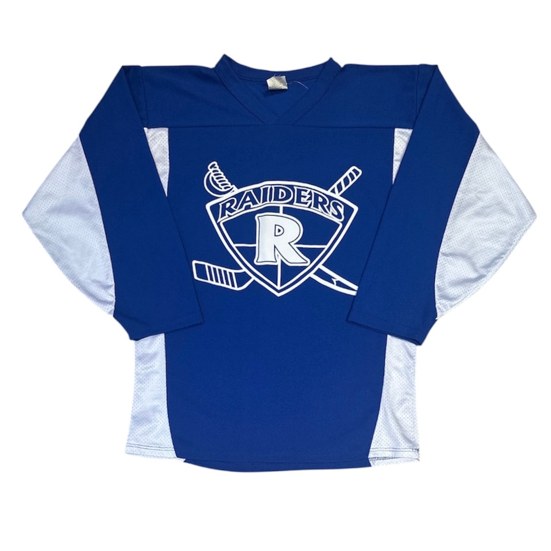 Athletic Knit Raiders #22 Blue White Hockey Jersey
