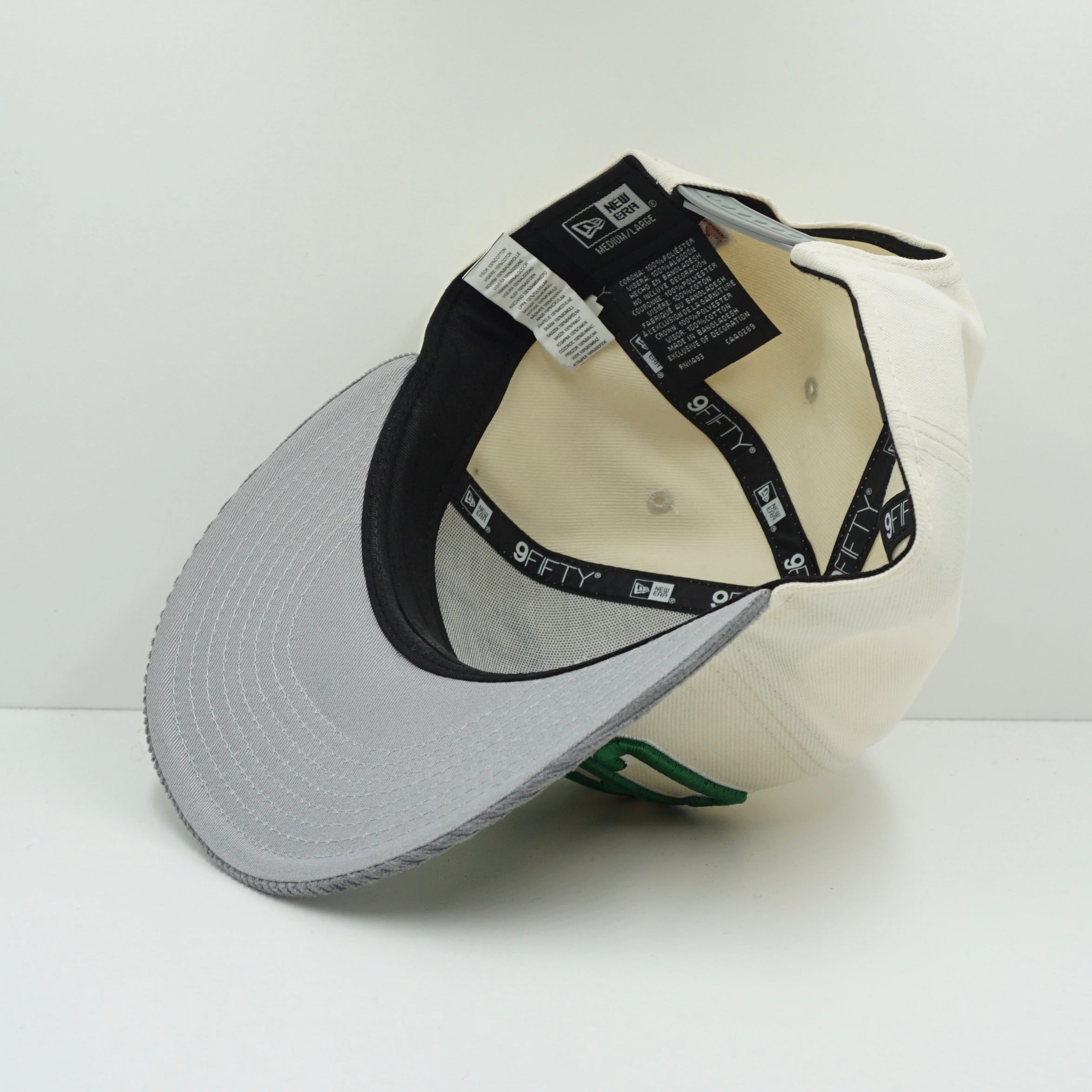 New Era Boston Celtics Cream Grey NBA Snapback Cap