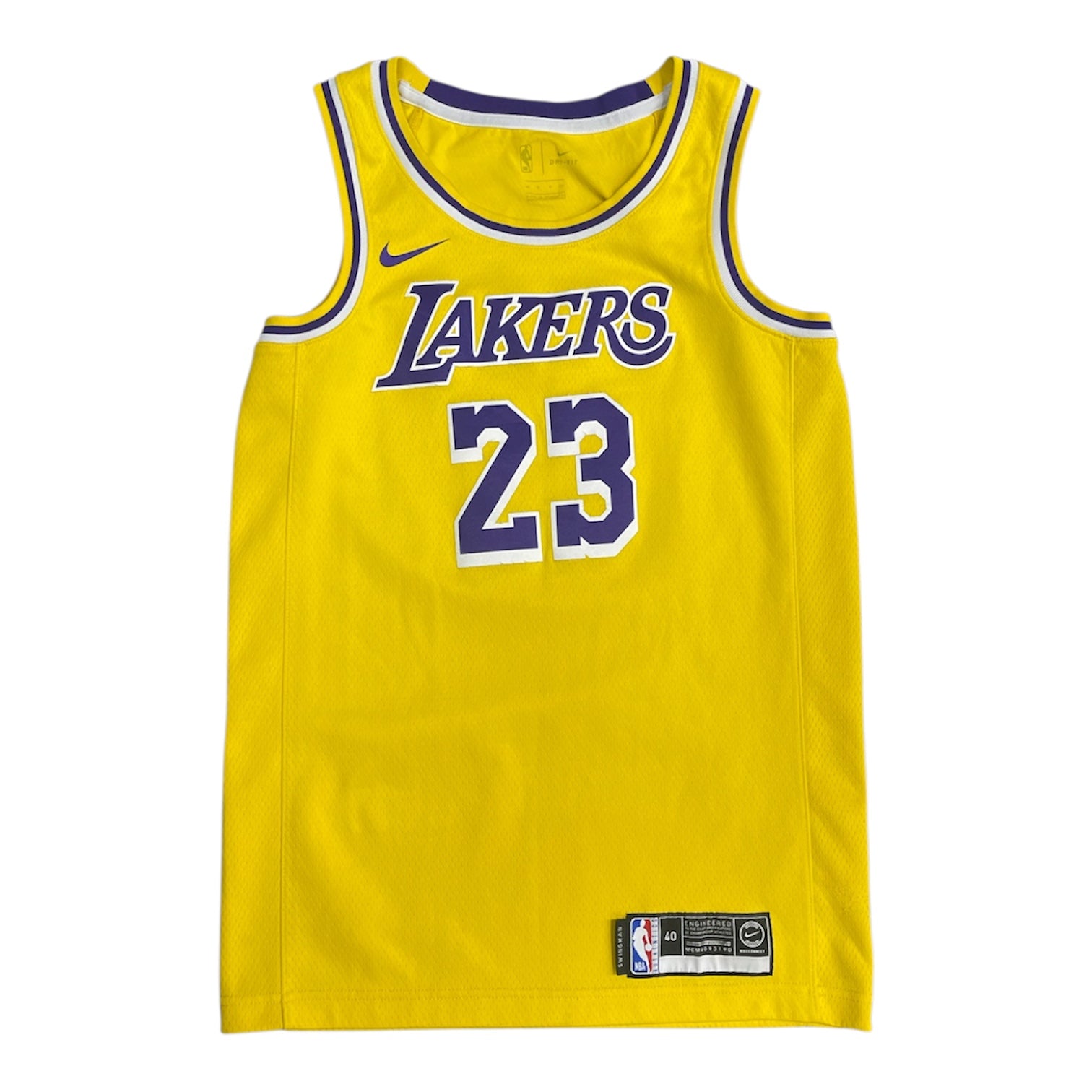 Nike Los Angeles Lakers James #23 Swingman Basketball Jersey
