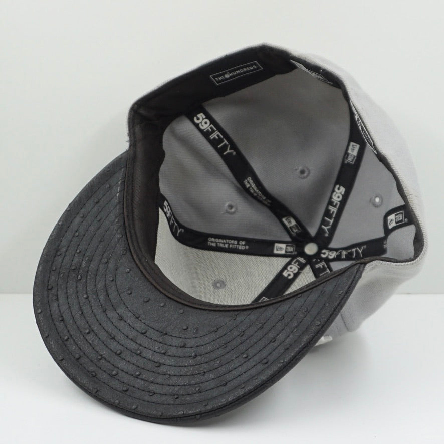 New Era The Hundreds RSWD Ostrich Leather Grey Black Fitted Cap