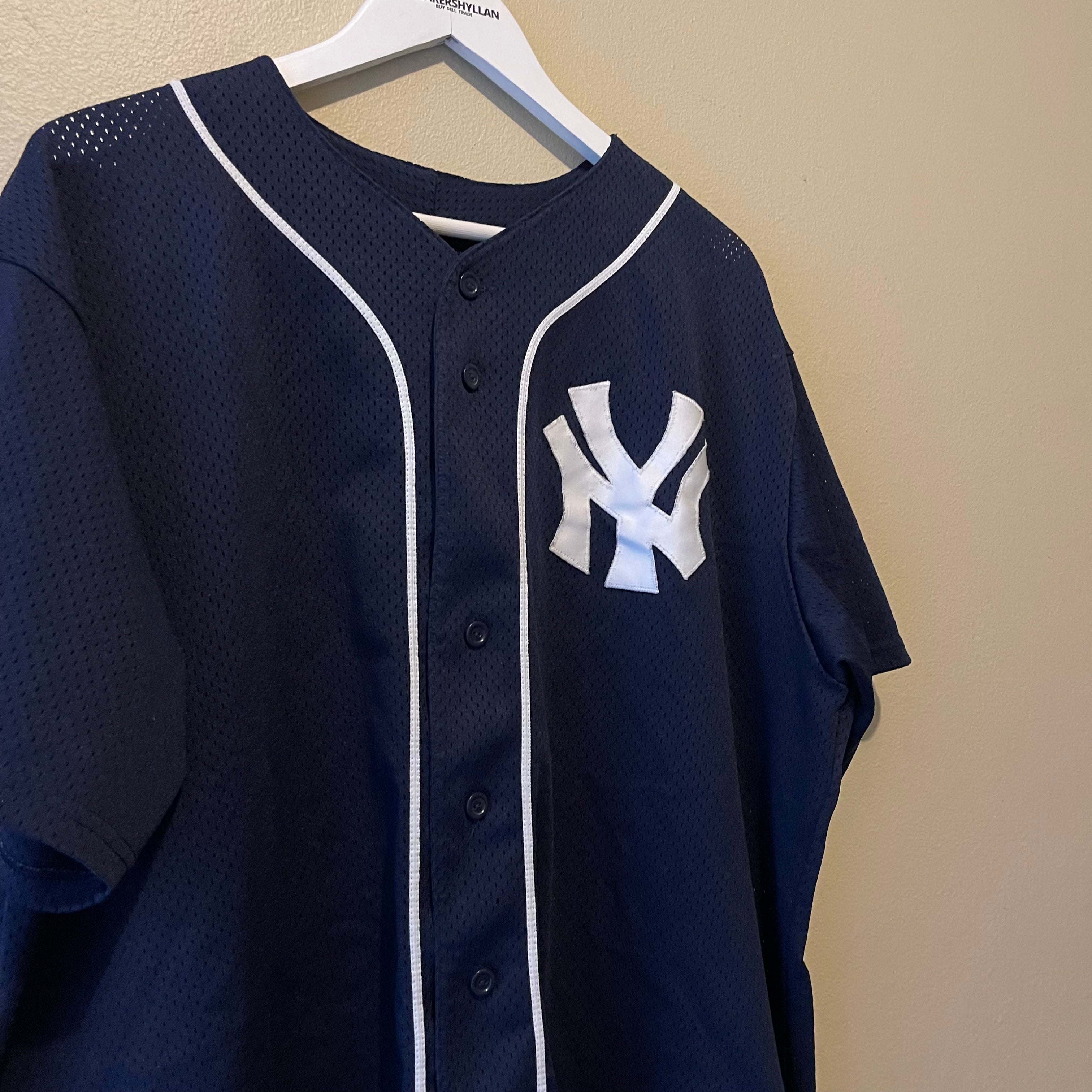 Majestic New York Yankees Navy Mesh Baseball Jersey