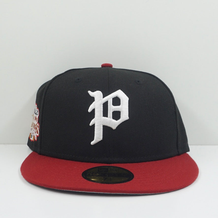 New Era Philadelphia Phillies Black Red Fitted Cap