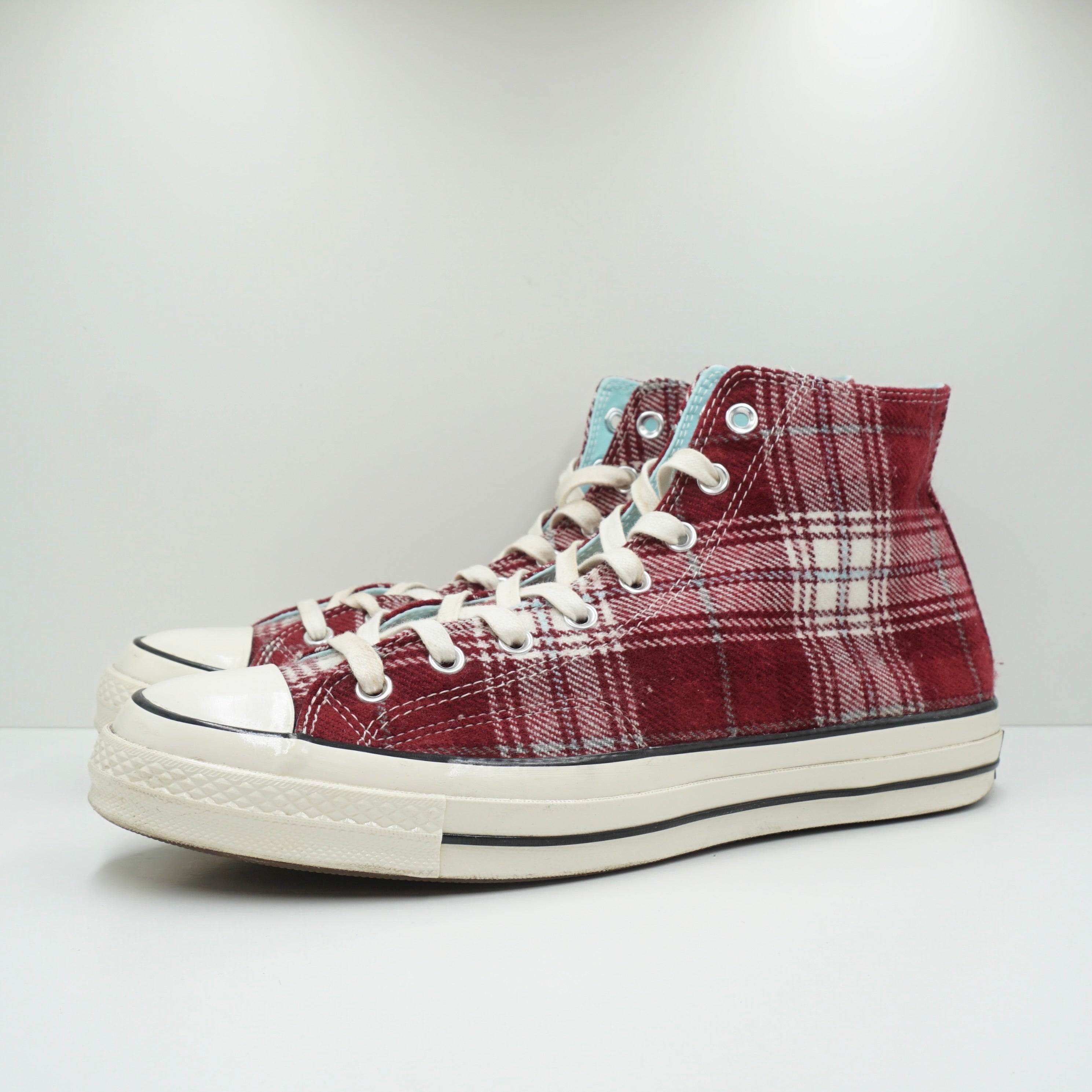 Converse Chuck Taylor All Star 70 Hi Plaid Pack Dark Burgundy