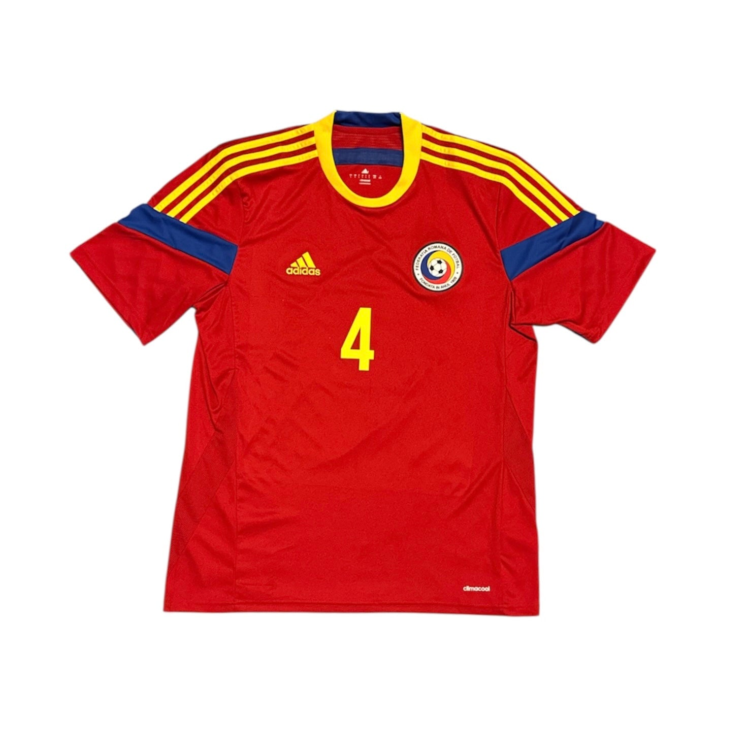 Adidas Romania 2014 Belodedici #4 Away Football Jersey