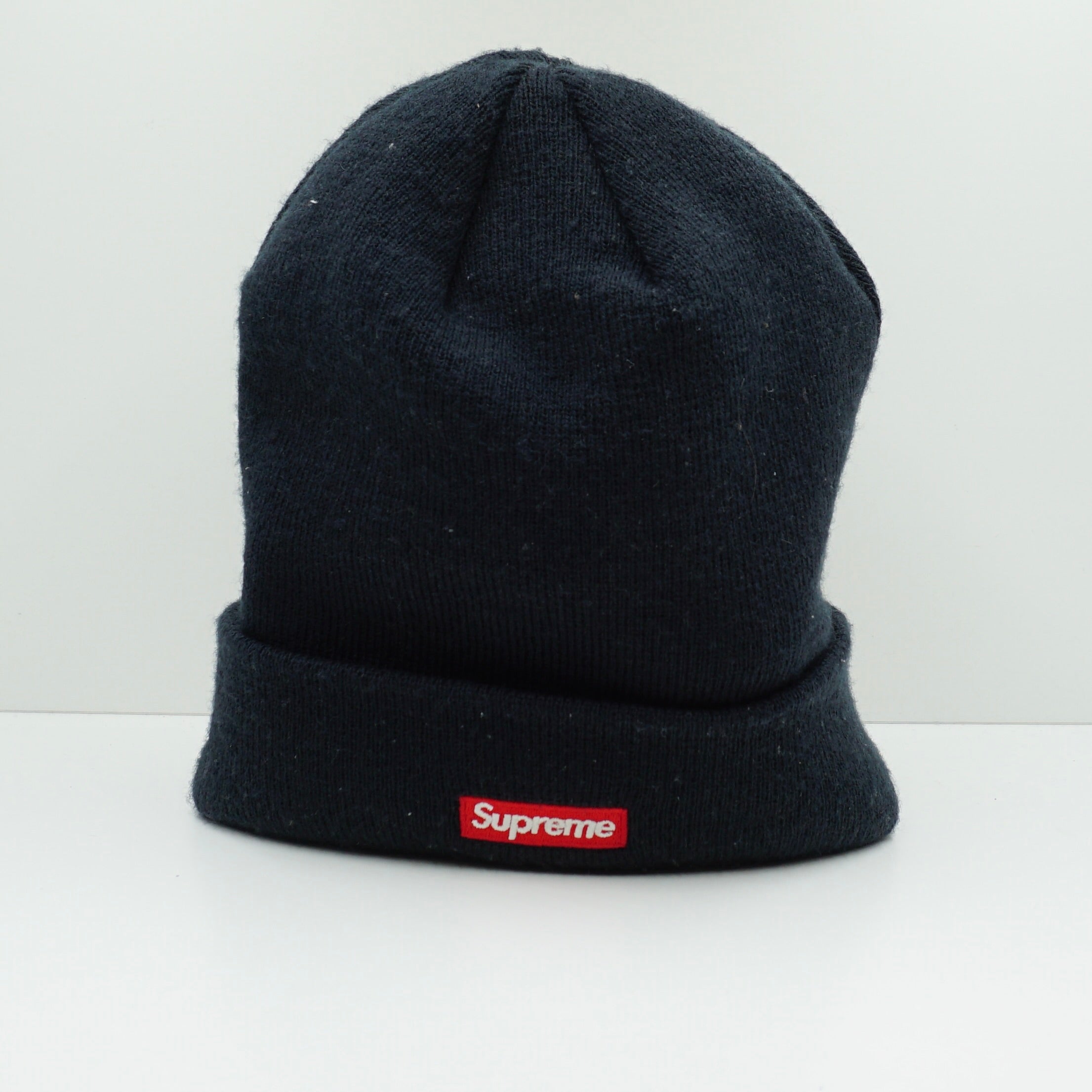 Supreme New Era Script Navy Beanie