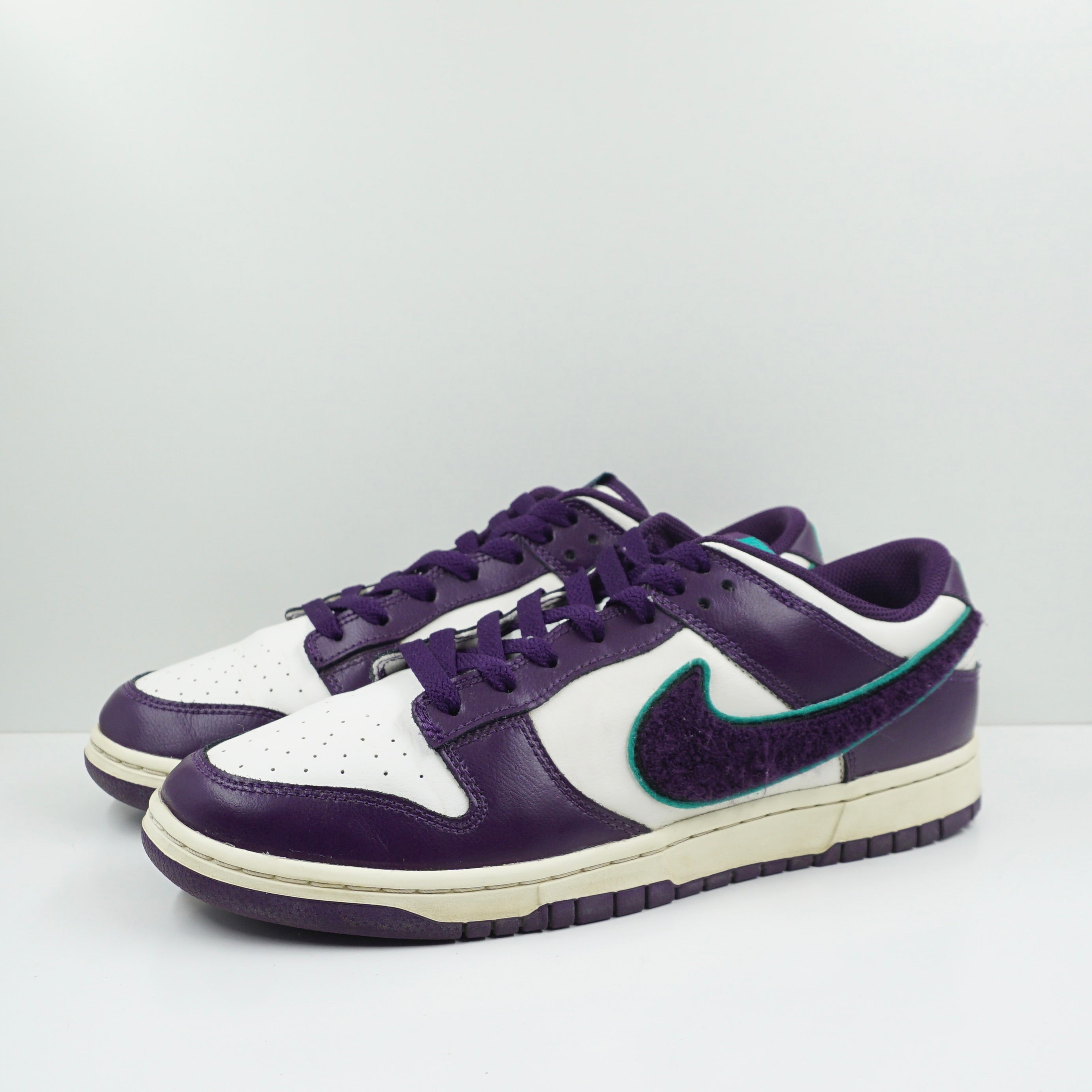 Nike Dunk Low Chenille Swoosh Sail Grand Purple