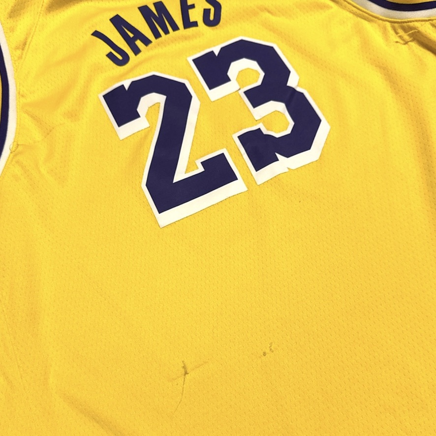 Nike Los Angeles Lakers Lebron James Dri-fit  Swingman Yellow Basketball Jersey (Youth)