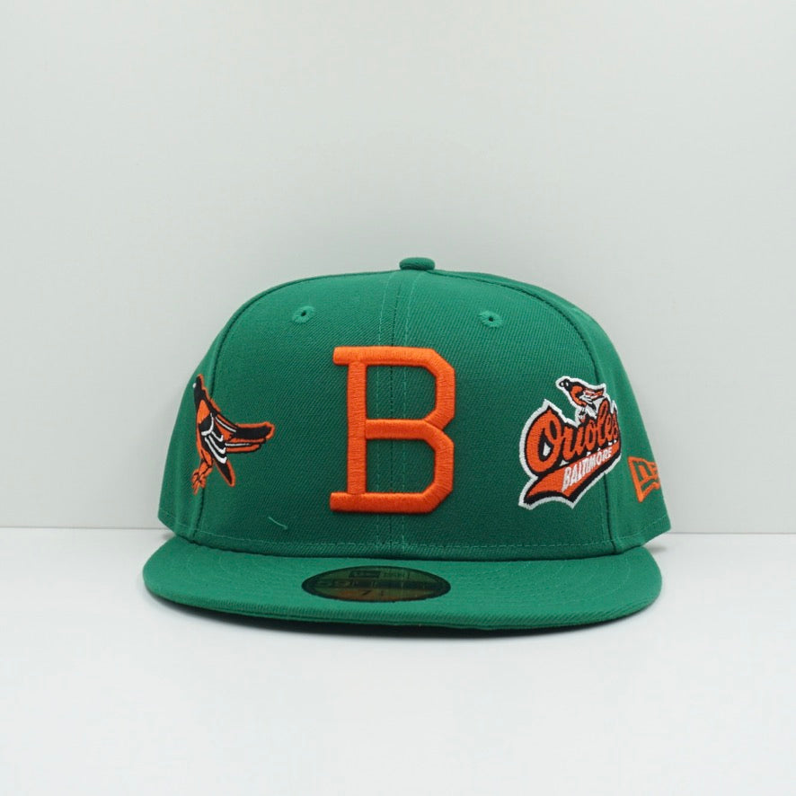 New Era Baltimore Orioles Green Orange Fitted Cap
