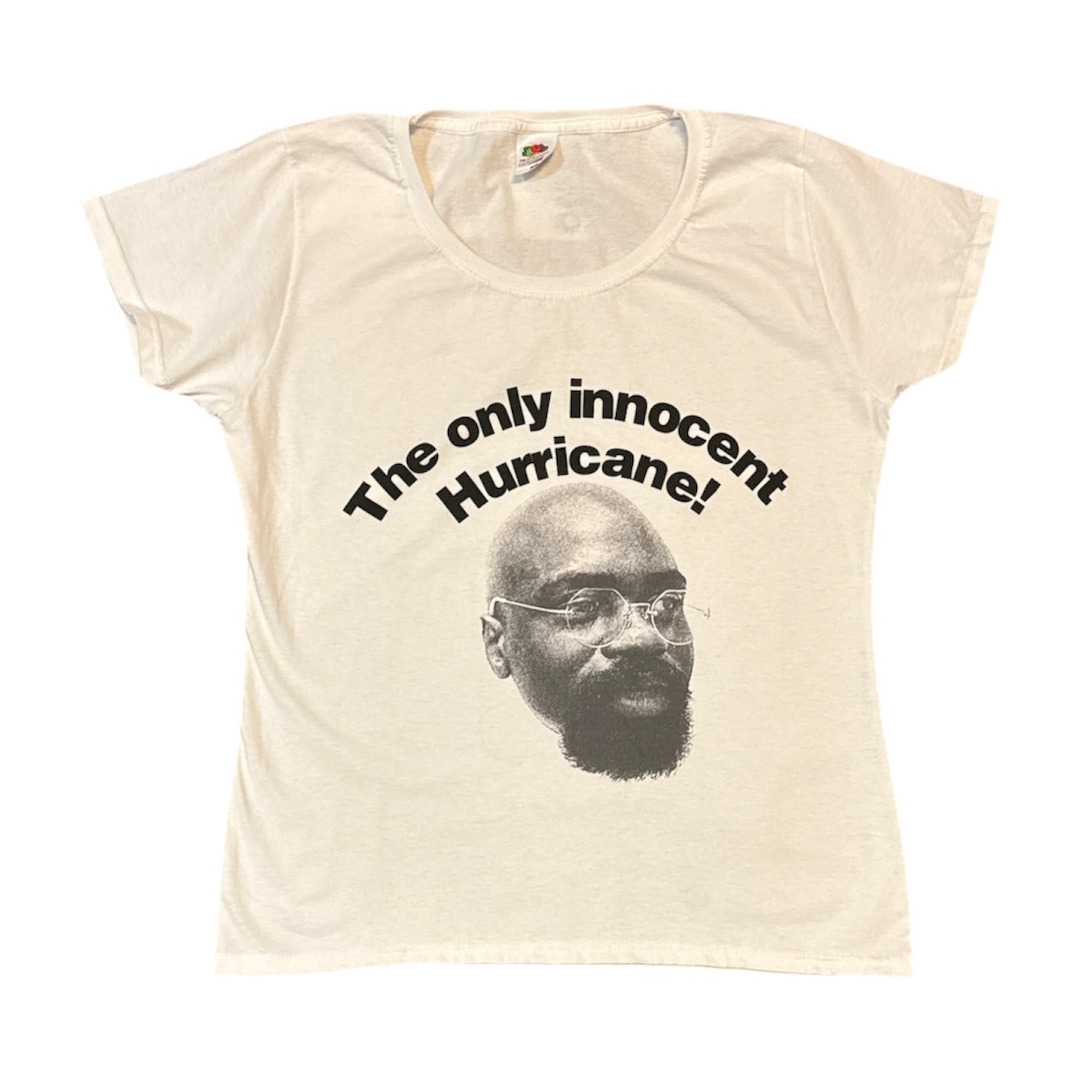 The Only Innocent Hurricane Carter Print White Tshirt