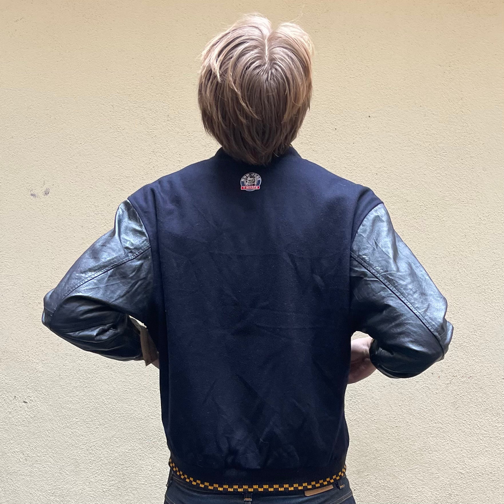 Bob Jane T-Marts Auscar Navy Black Varsity Jacket