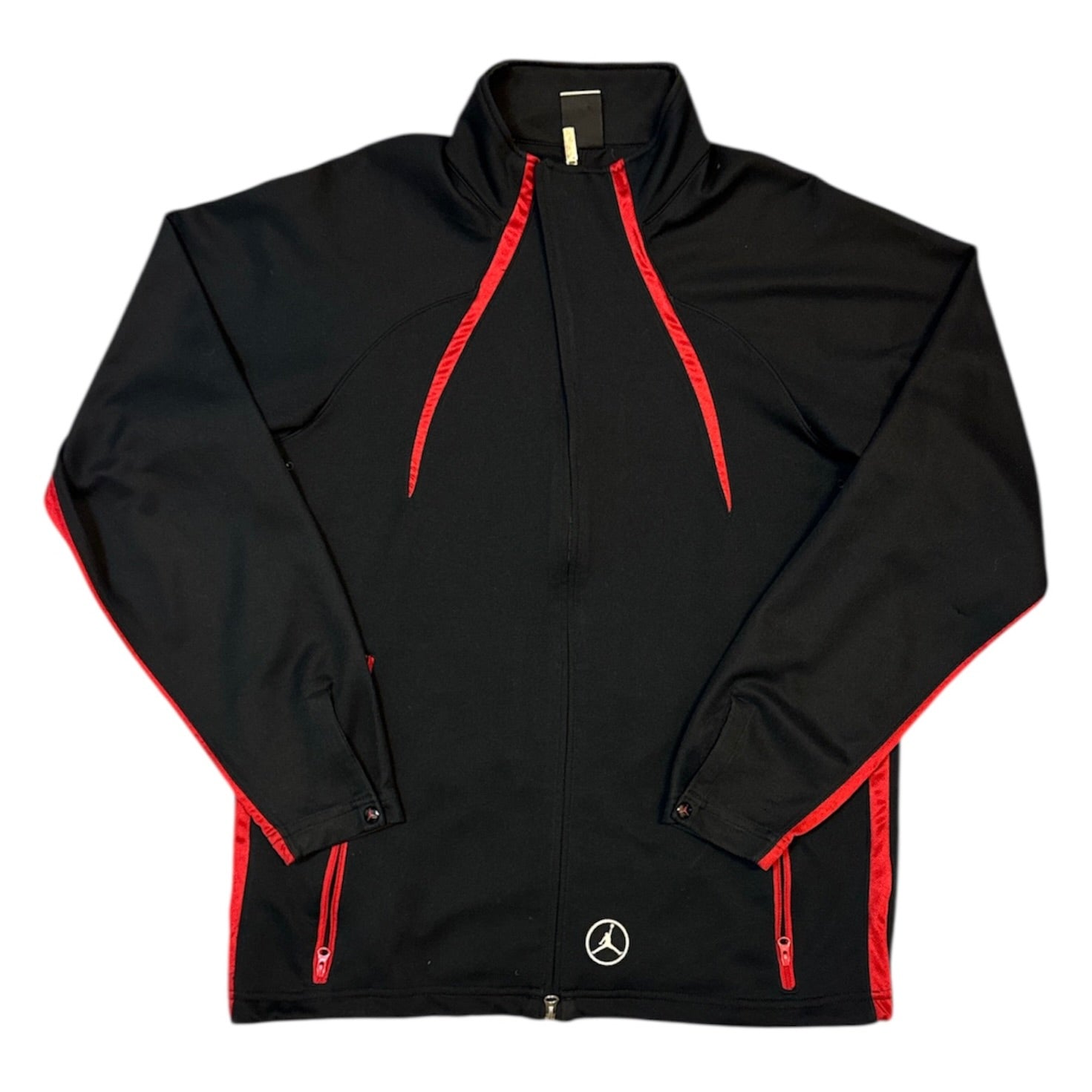 Jordan Black Red Full Zip Track Top