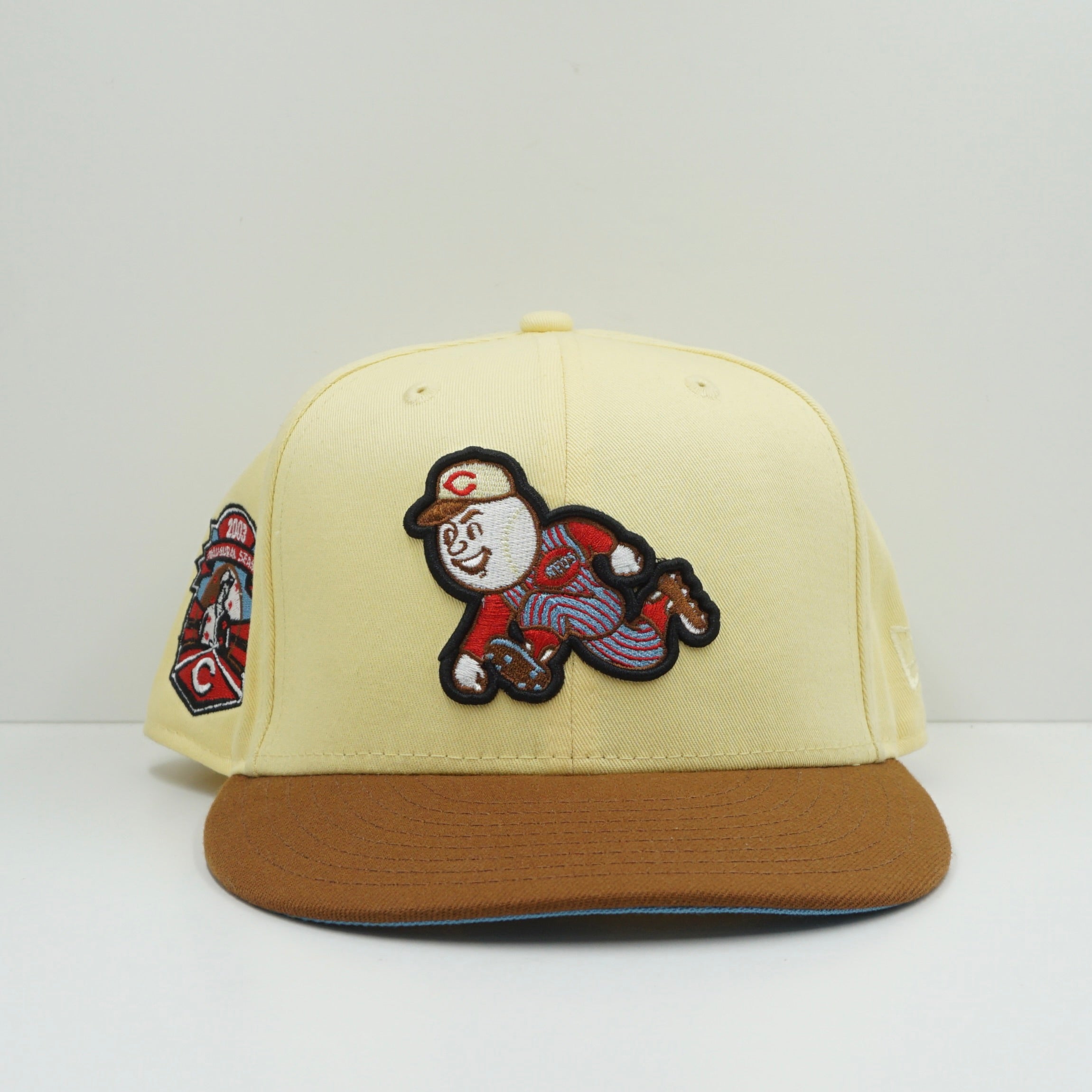 New Era Cincinnati Reds Yellow Brown Cooperstown Fitted Cap