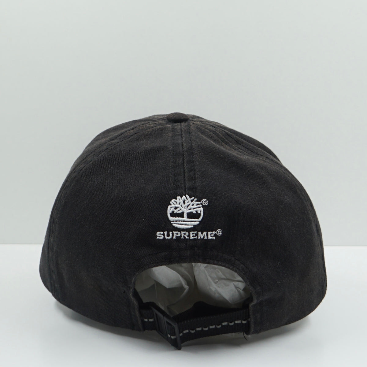 Supreme x Timberland FW21 6-Panel Black Adjustable Cap