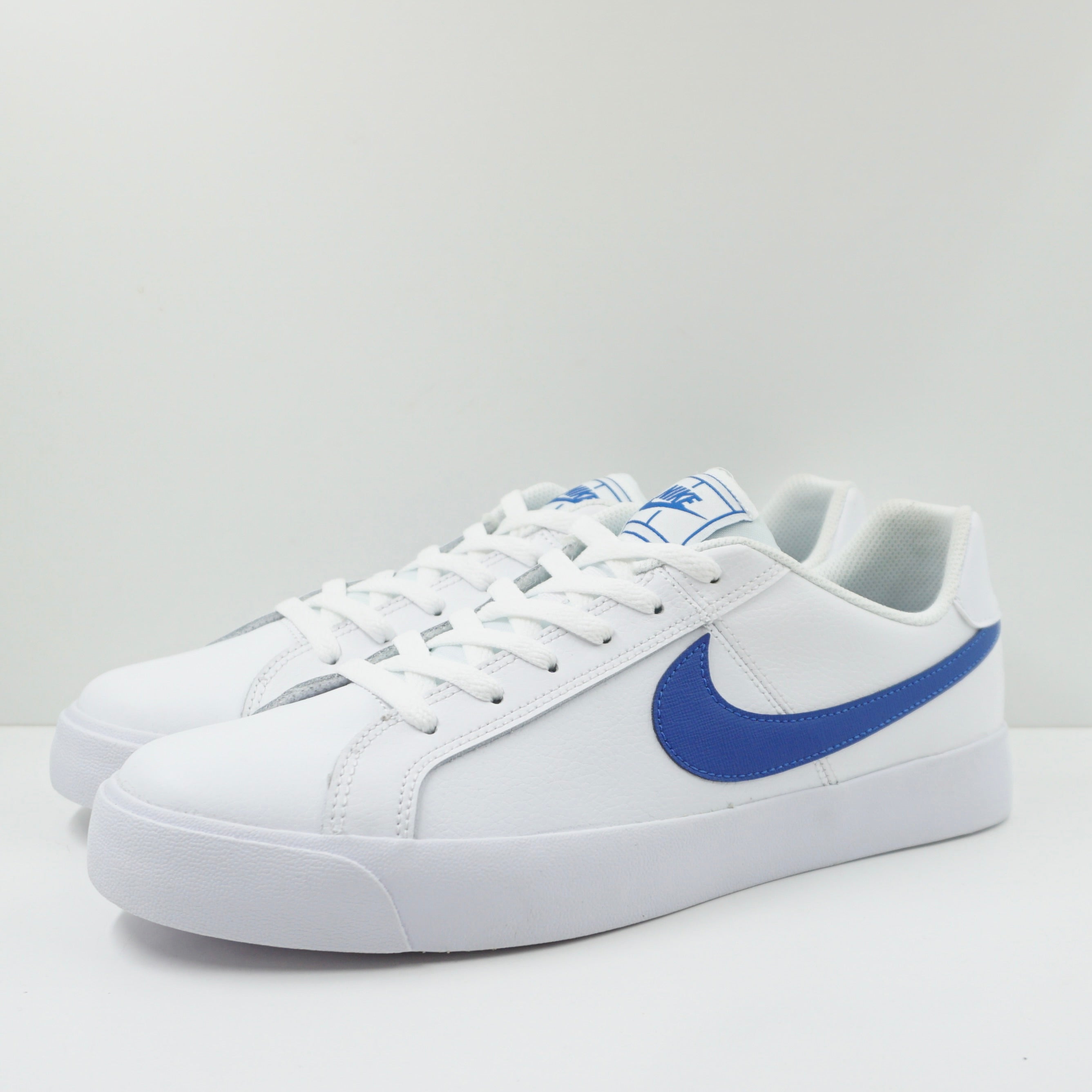 Nike court royale white and blue best sale