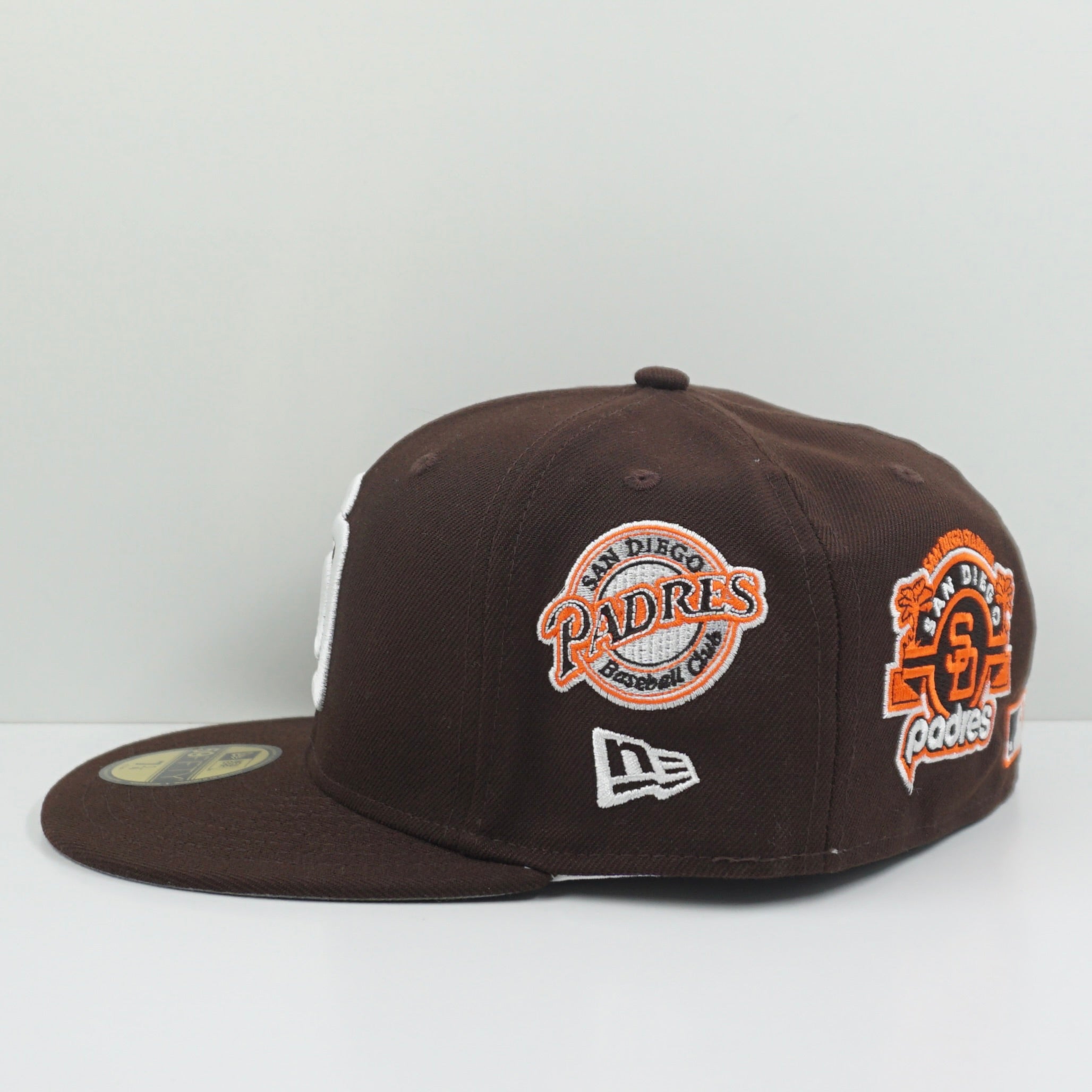 New Era Cooperstown San Diego Padres Multi Logo Brown White Fitted Cap