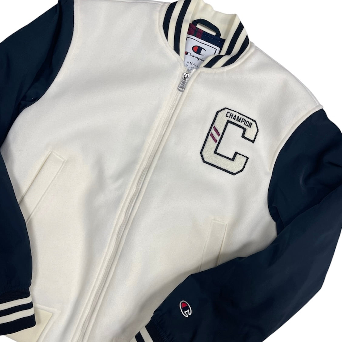 Champion Letterman Sail Black Varsity Jacket