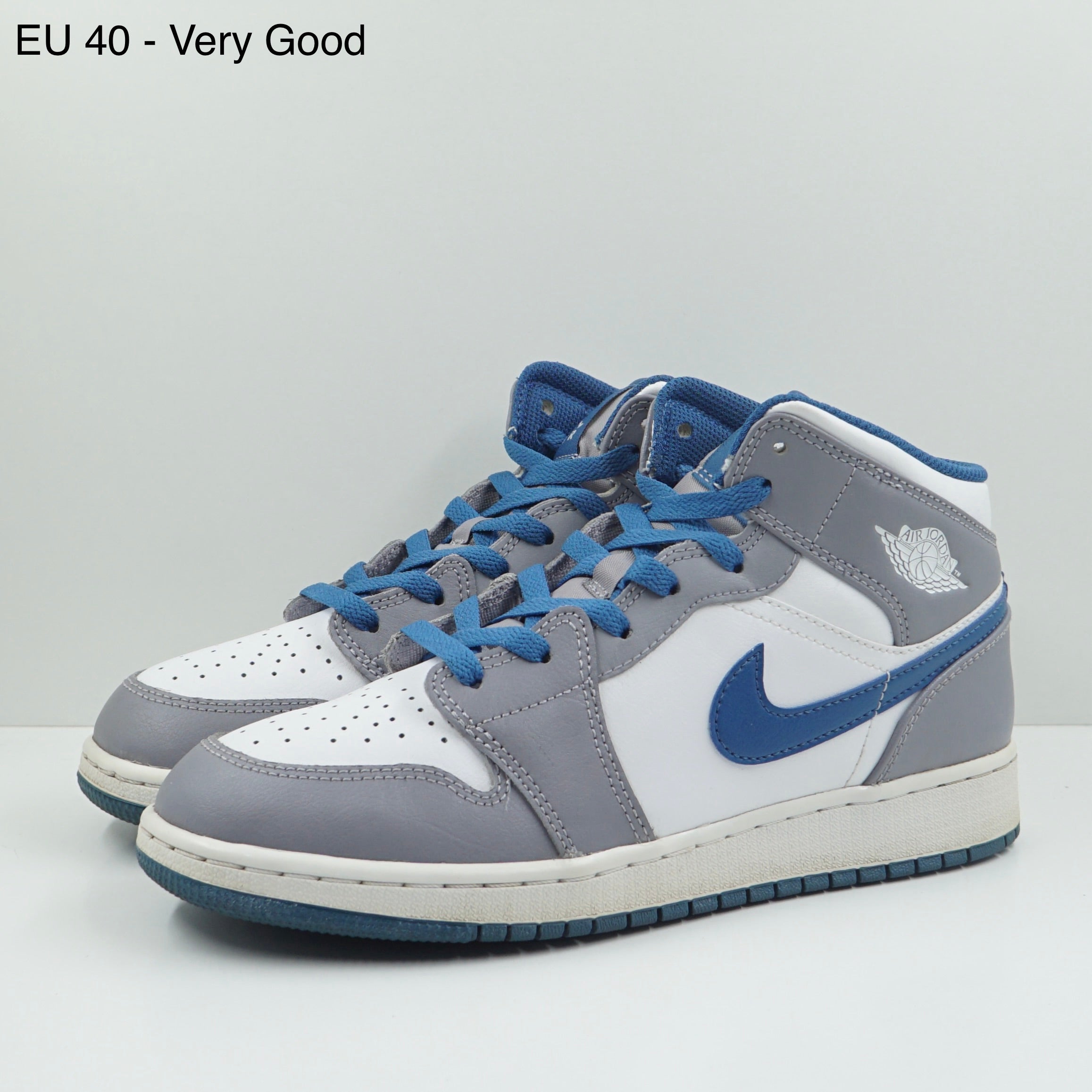 Jordan 1 Mid True Blue Cement (GS)