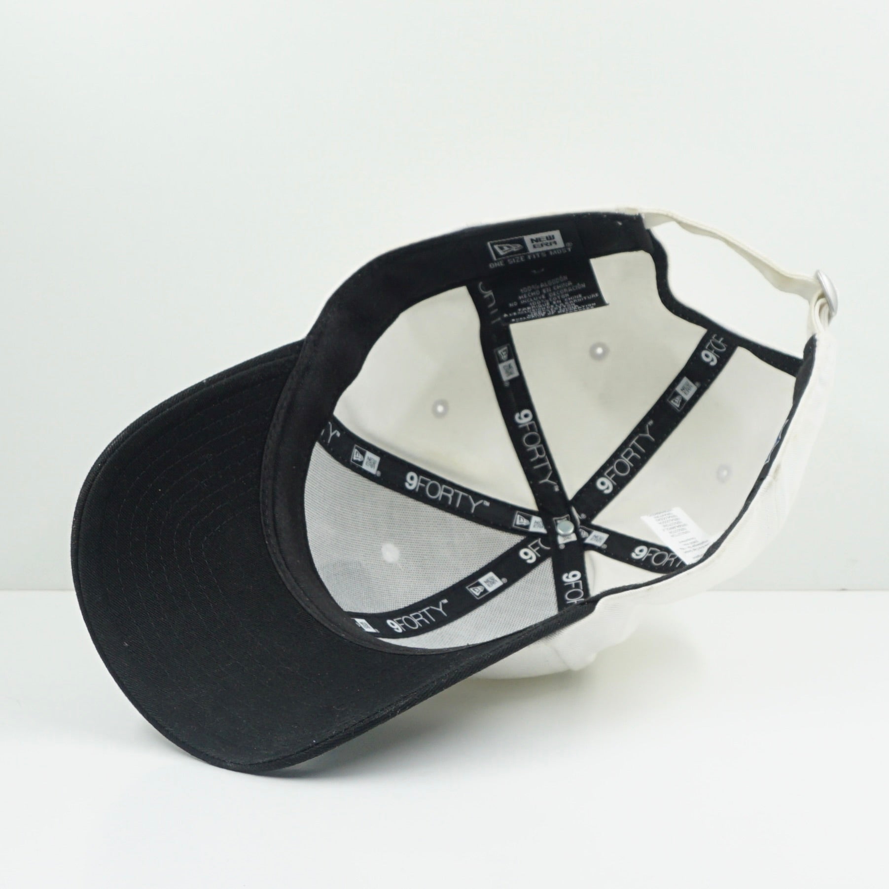 New Era Las Vegas Raiders White Black Adjustable Cap