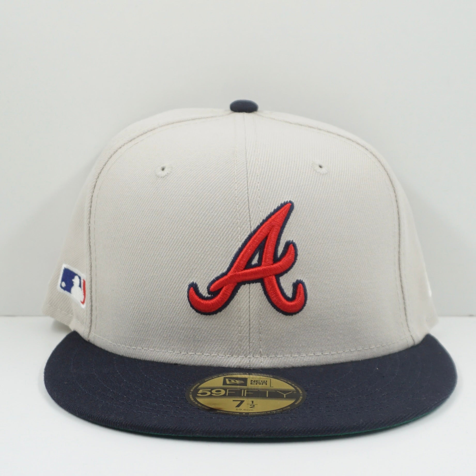 New Era Atlanta Braves Farm Team Stone Throwback Fitted Cap