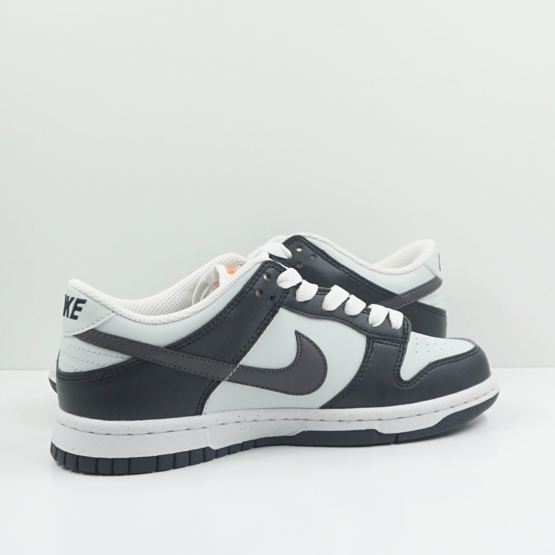 Nike Dunk Low Black Bright Mandarin Mini Swoosh (GS)