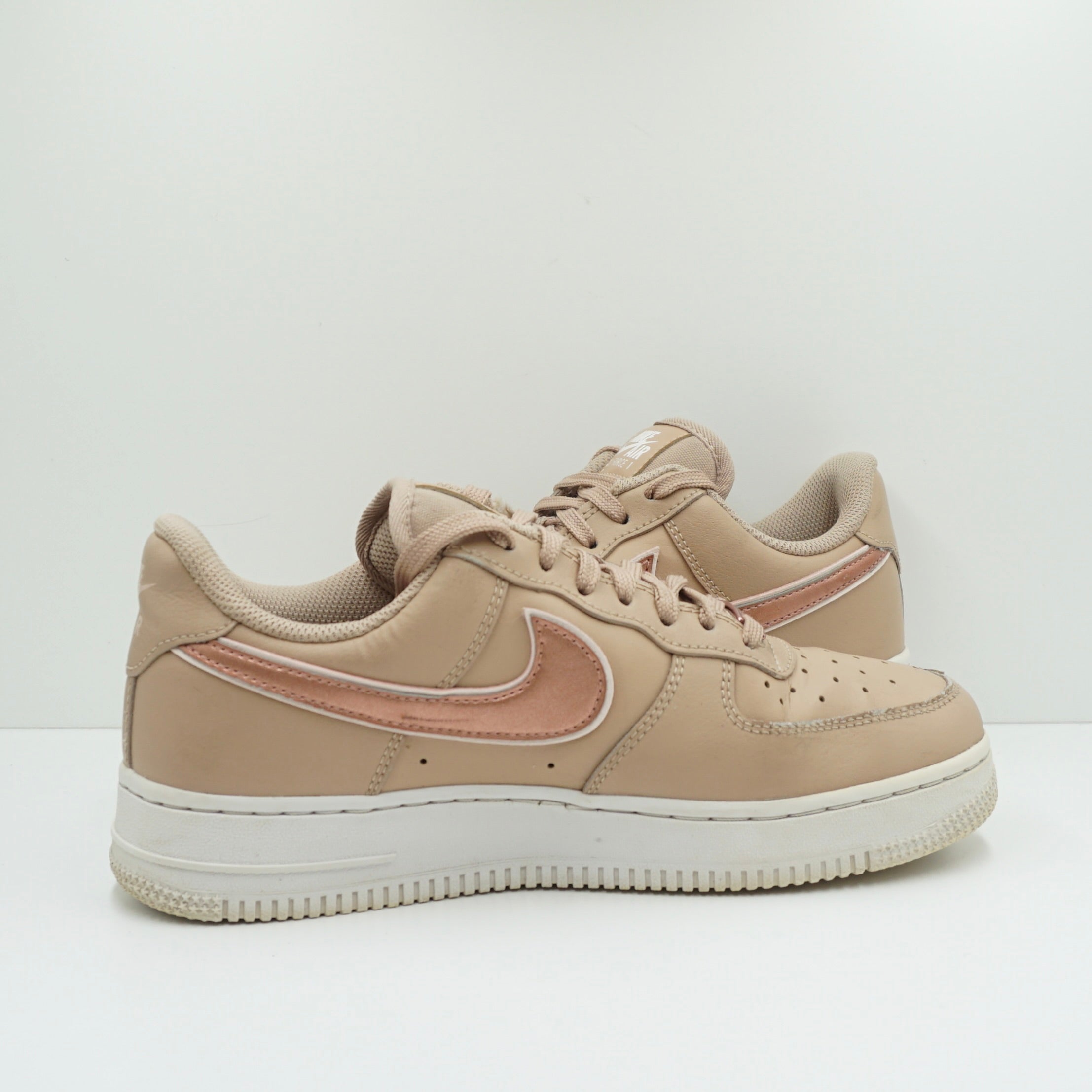 Nike Air Force 1 '07 Tan Metallic Rose Gold (W)