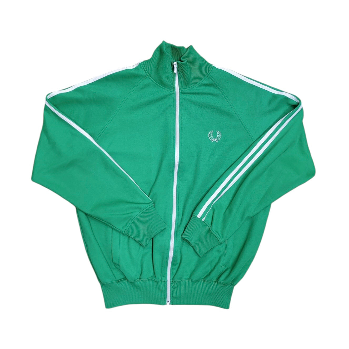 Fred Perry Green White Track Jacket