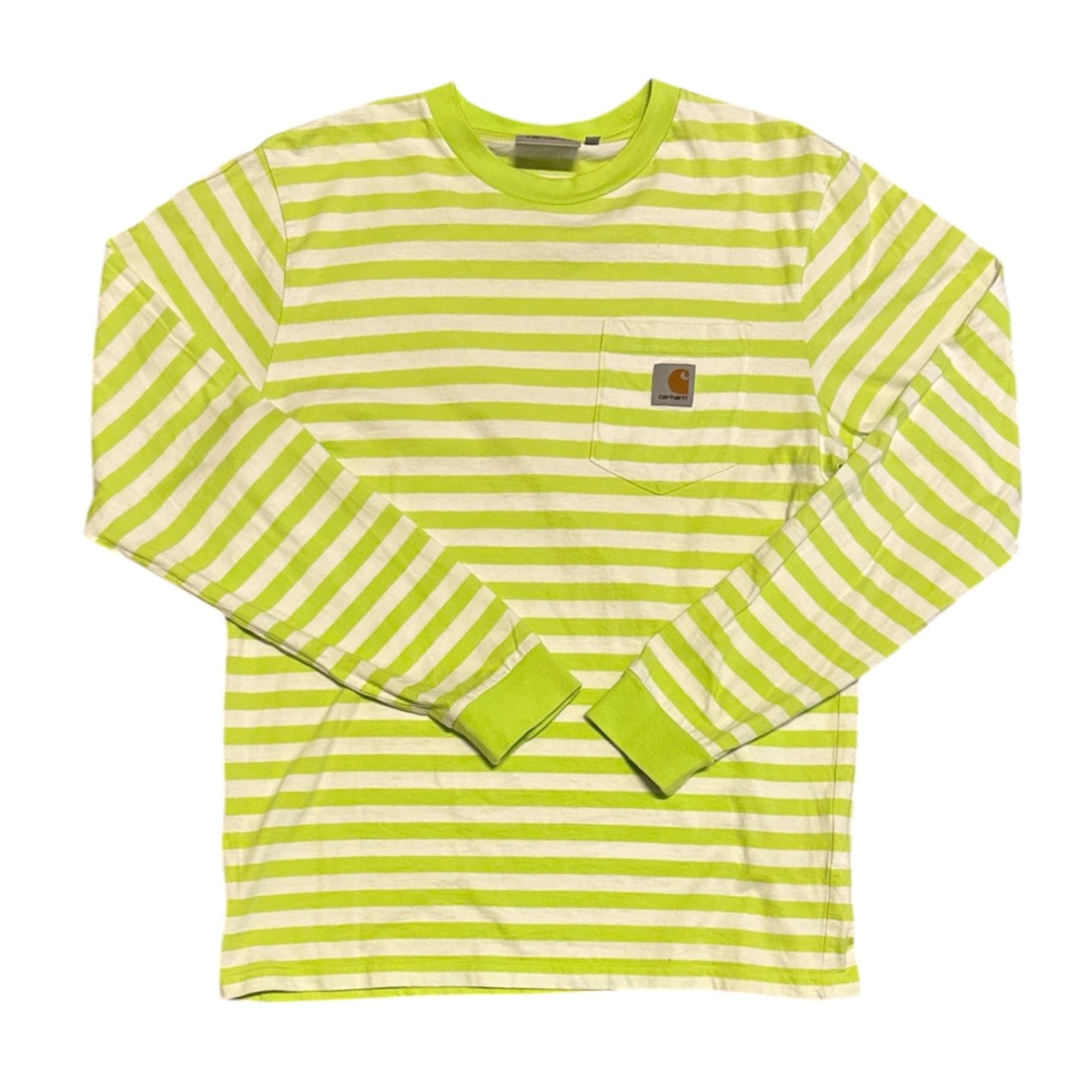 Carhartt WIP Scotty Pocket T Lime White Long sleeve