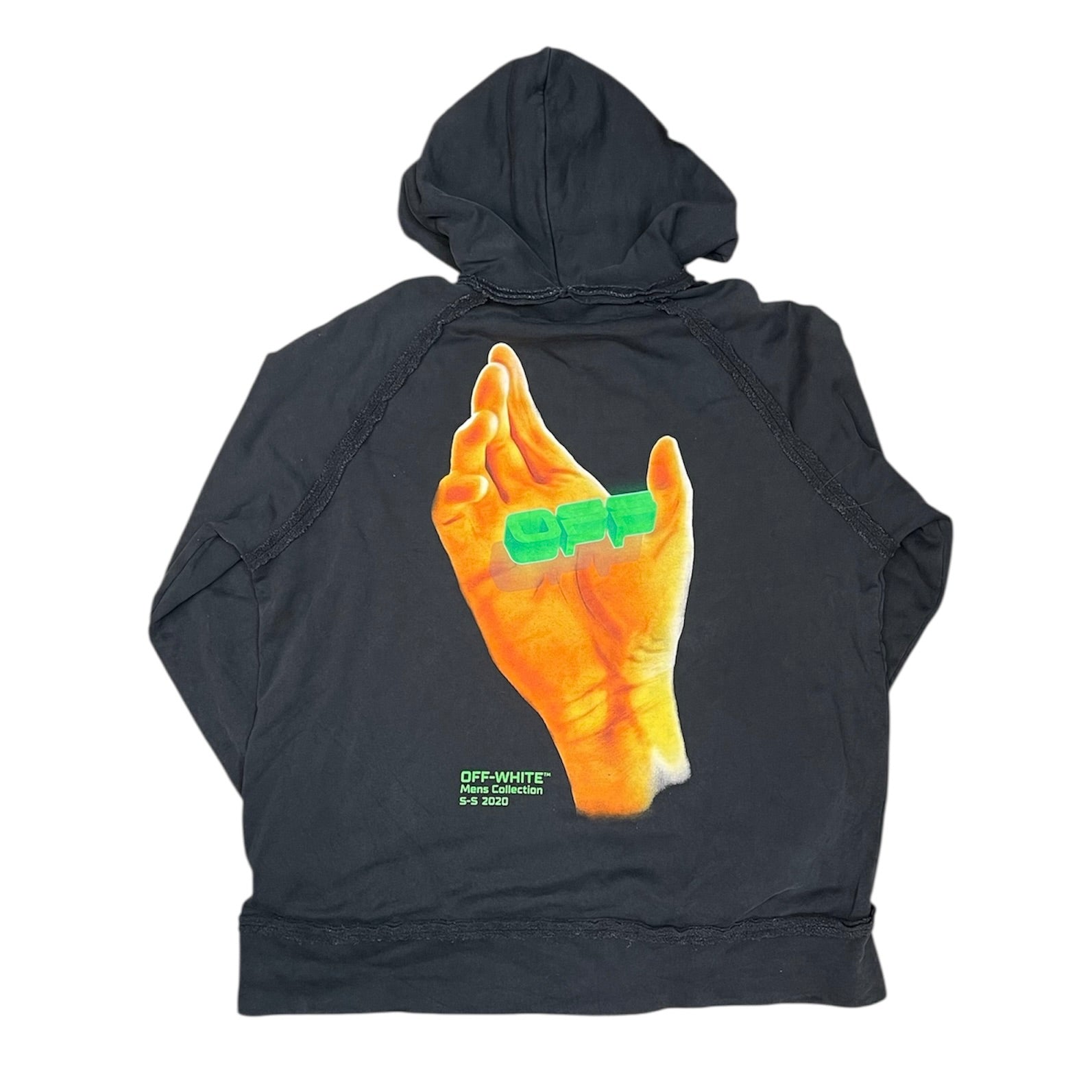 Off White SS20 Purification of the Superfluous Black Green Hoodie